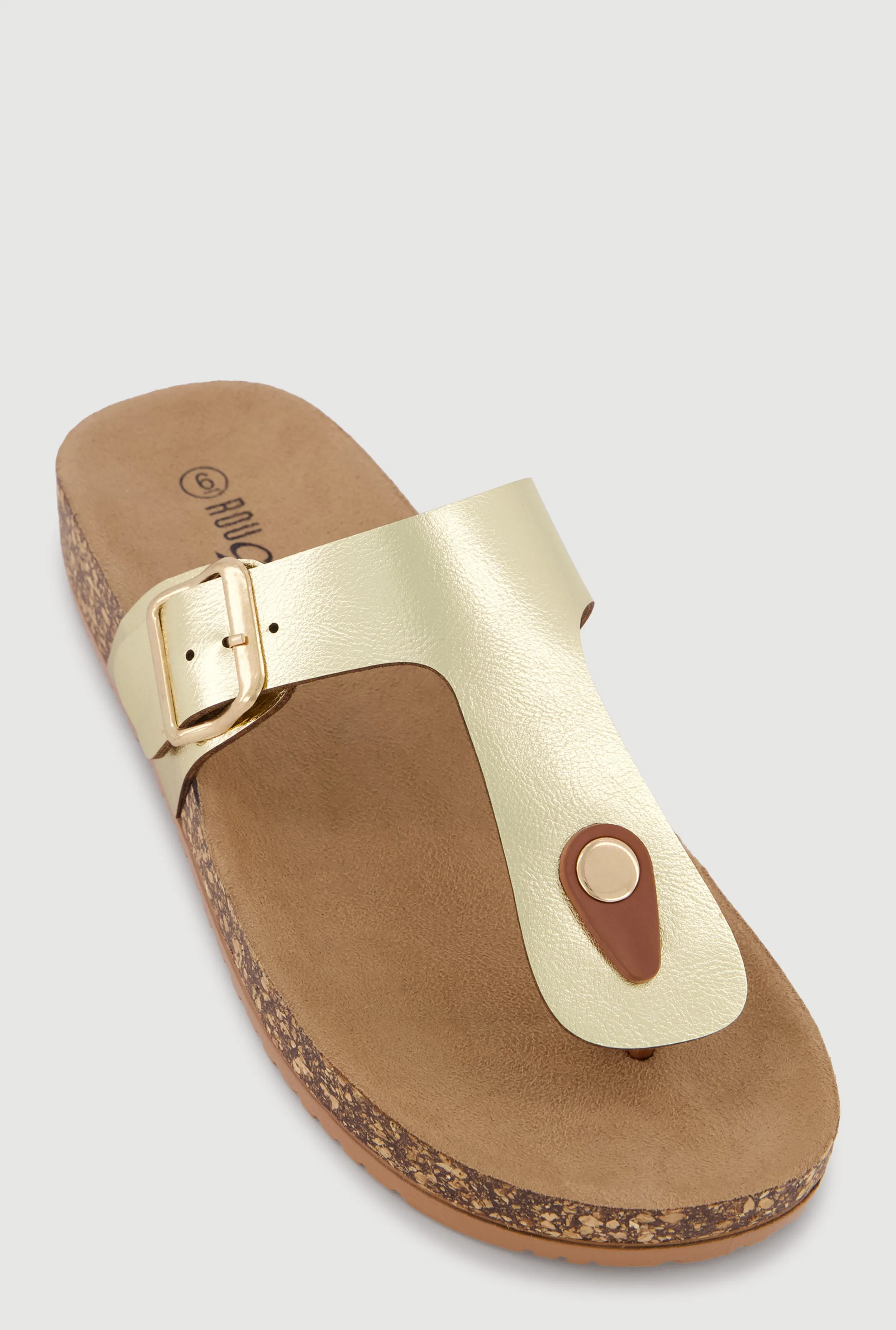 Buckle Band Thong Footbed Sandals sold by Rainbow