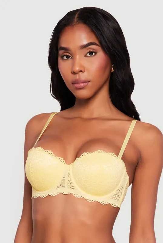 Scalloped Lace Convertible Strapless Bra sold by Rainbow