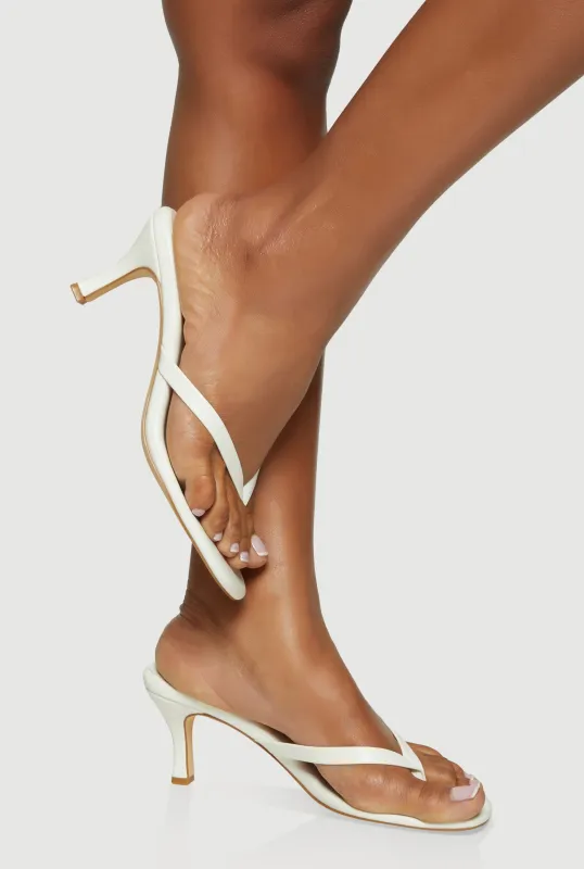 Stiletto Open Toe Thong Heels sold by Rainbow