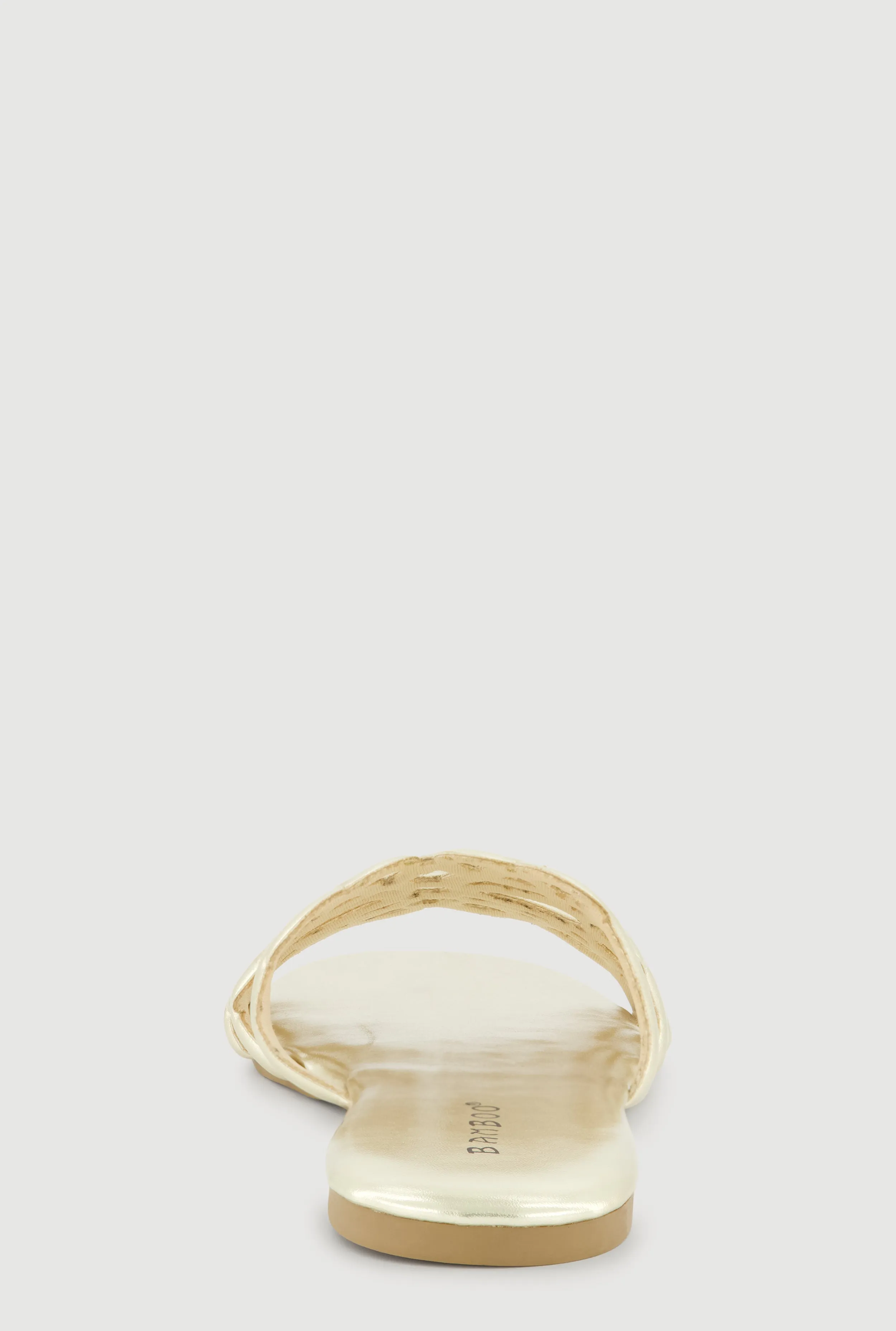 Faux Leather Geometric Band Detail Slide Sandals sold by Rainbow product image thumbnail 3