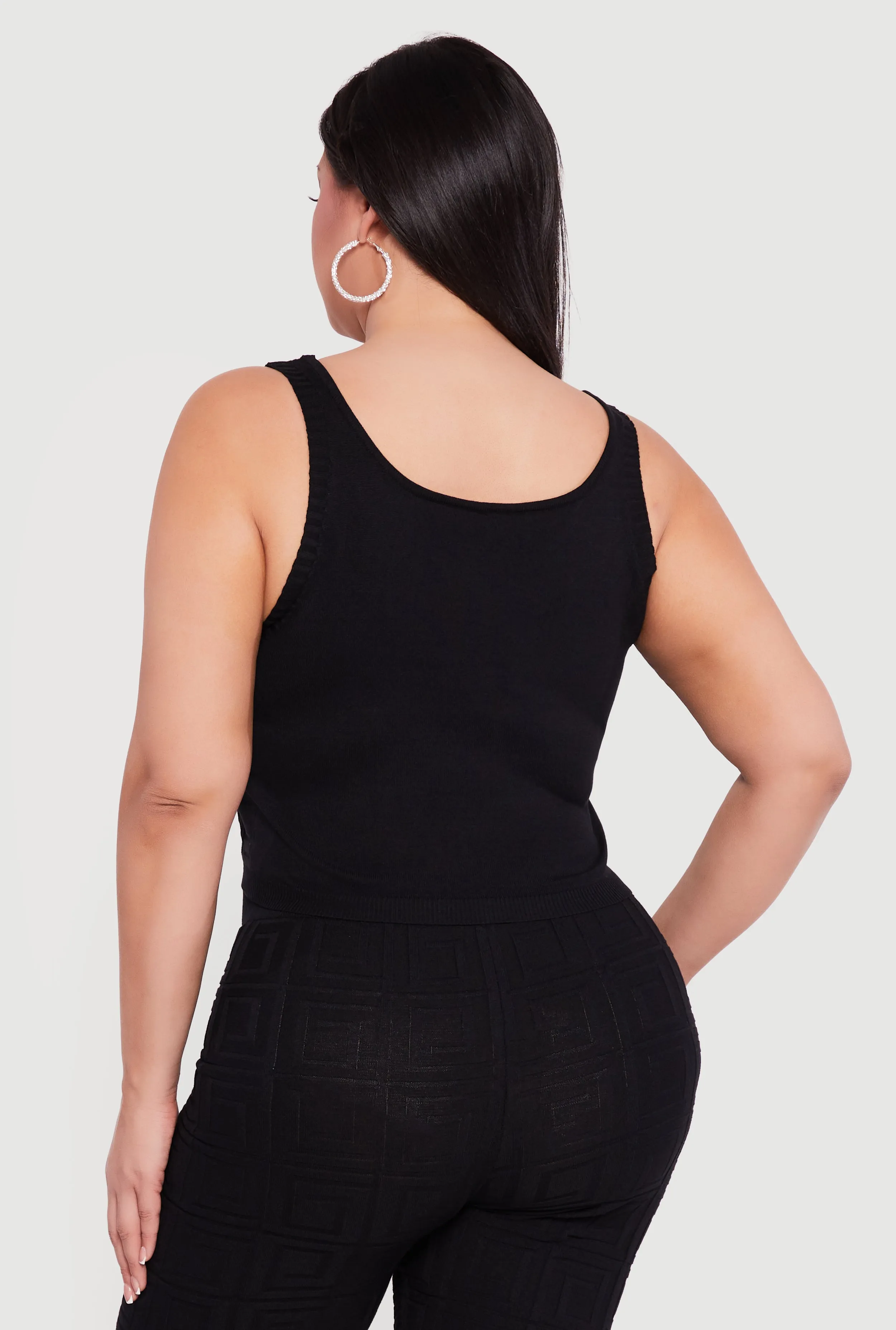 Plus Size Greek Key Knit Sleeveless Top sold by Rainbow product image thumbnail 5