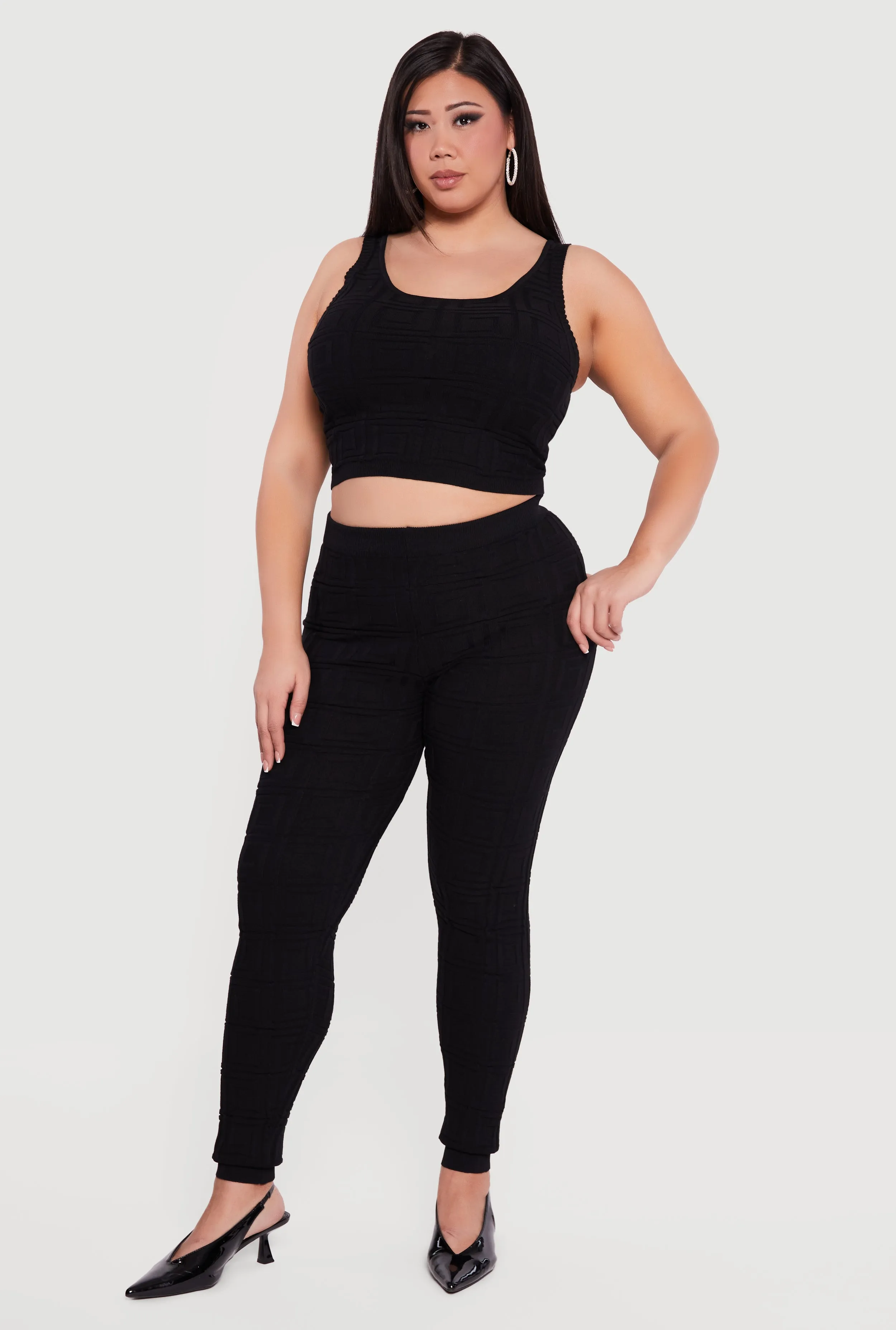 Plus Size Greek Key Knit Sleeveless Top sold by Rainbow product image thumbnail 2