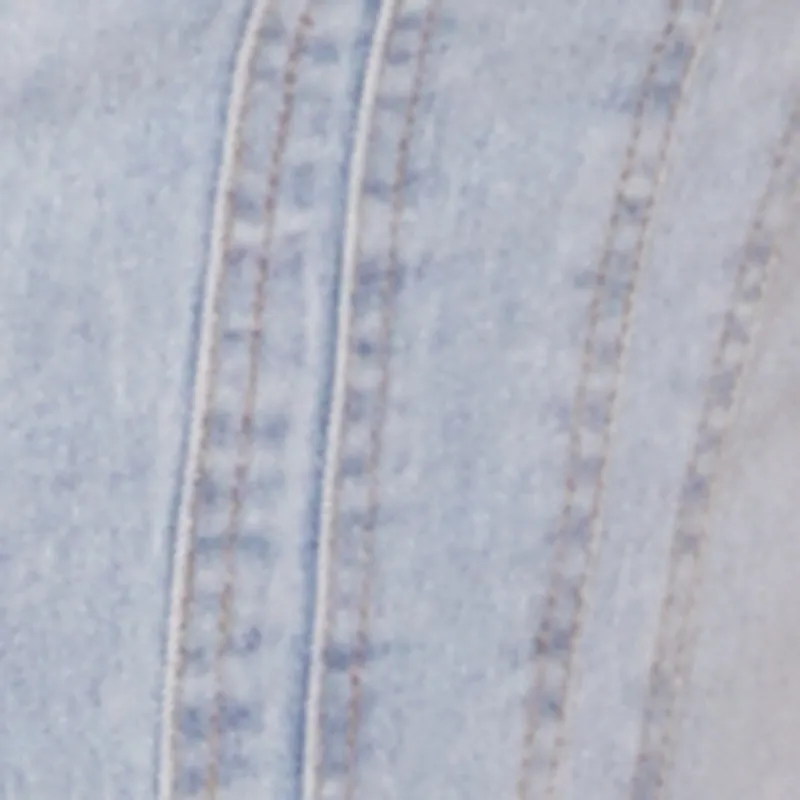 Plus Size Strapless Button Front Denim Jumpsuit sold by Rainbow product image thumbnail 4