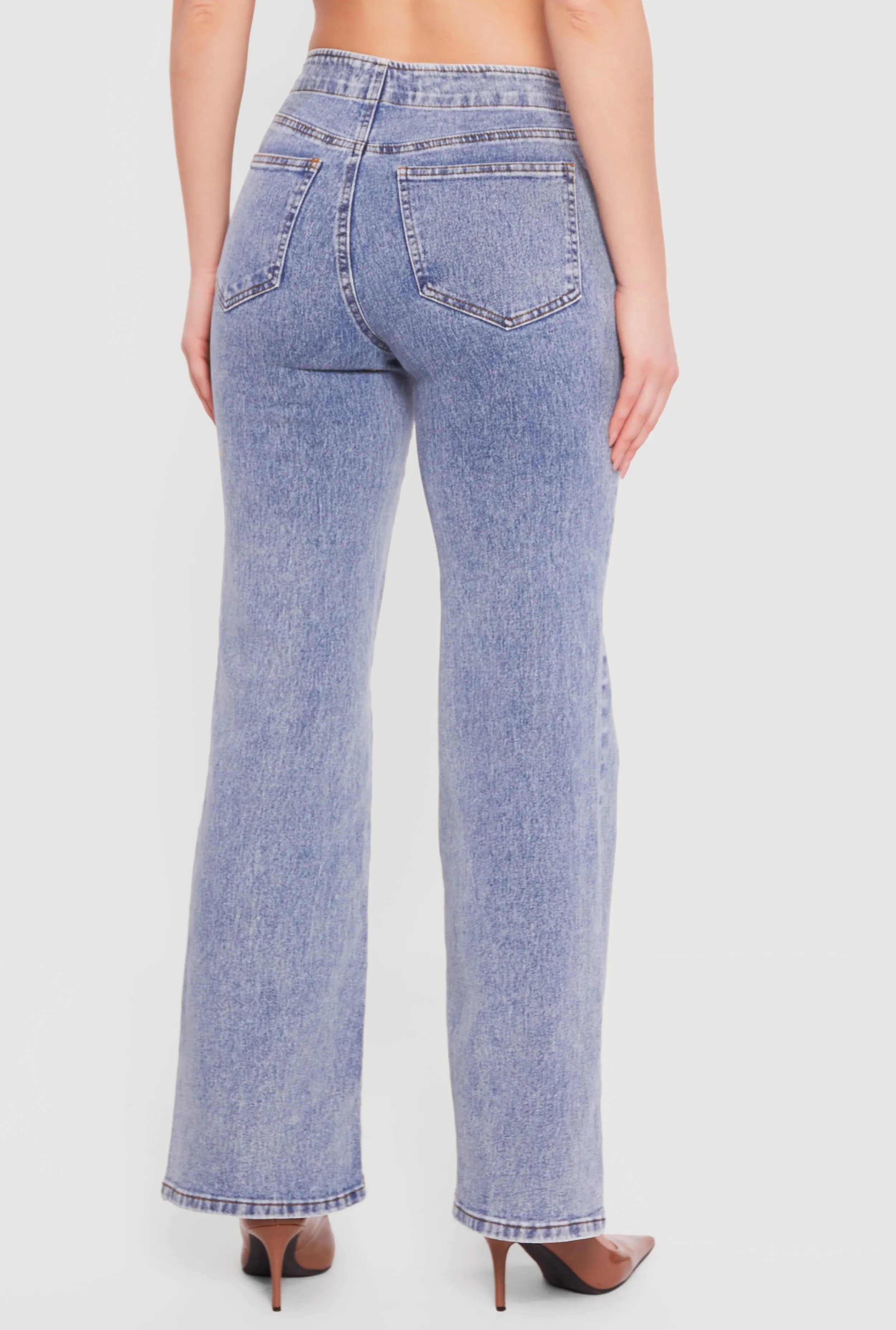 Straight Leg Western Decorative Stitch Jeans sold by Rainbow product image thumbnail 4