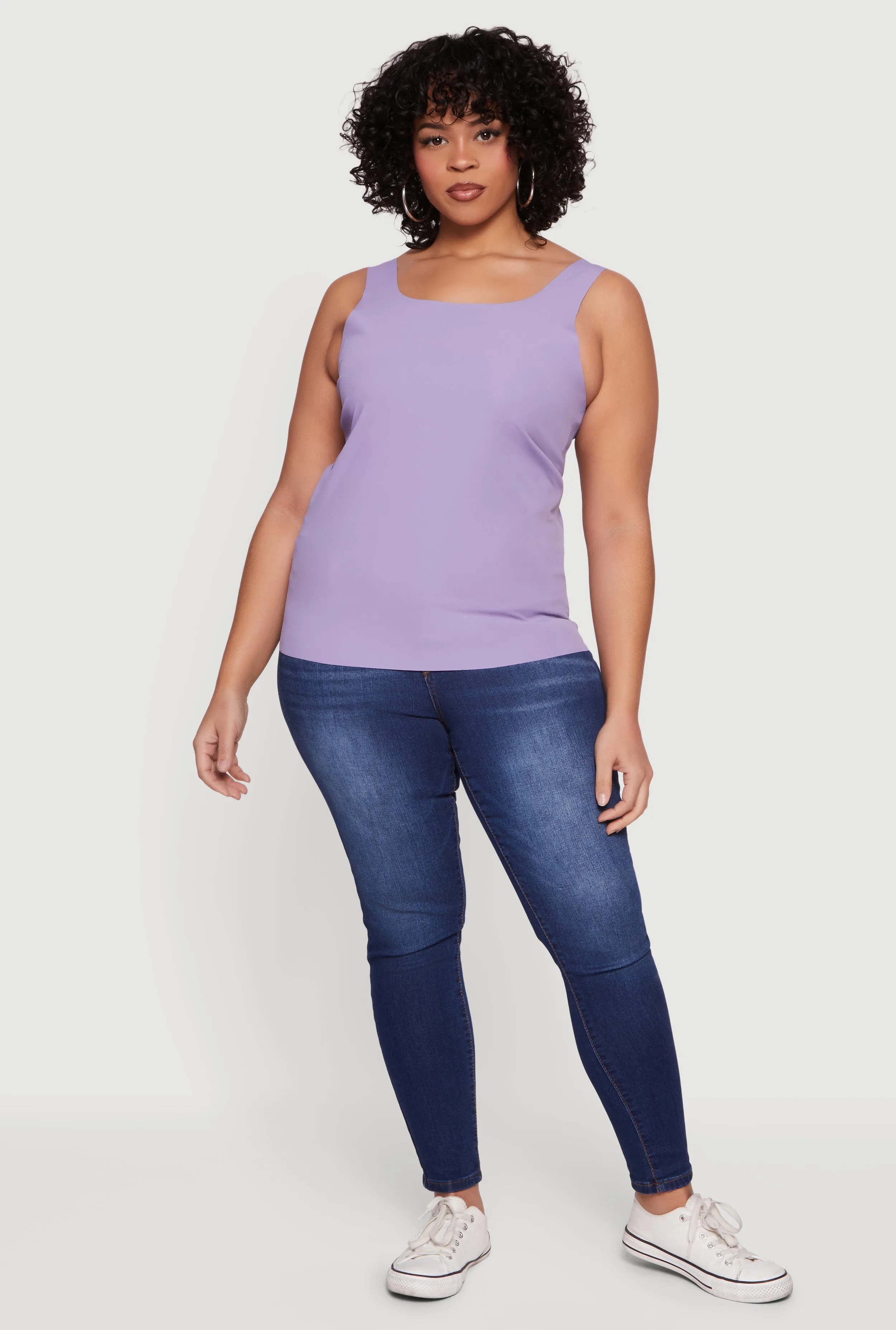 Plus Size Seamless Double Layered Tank Top sold by Rainbow