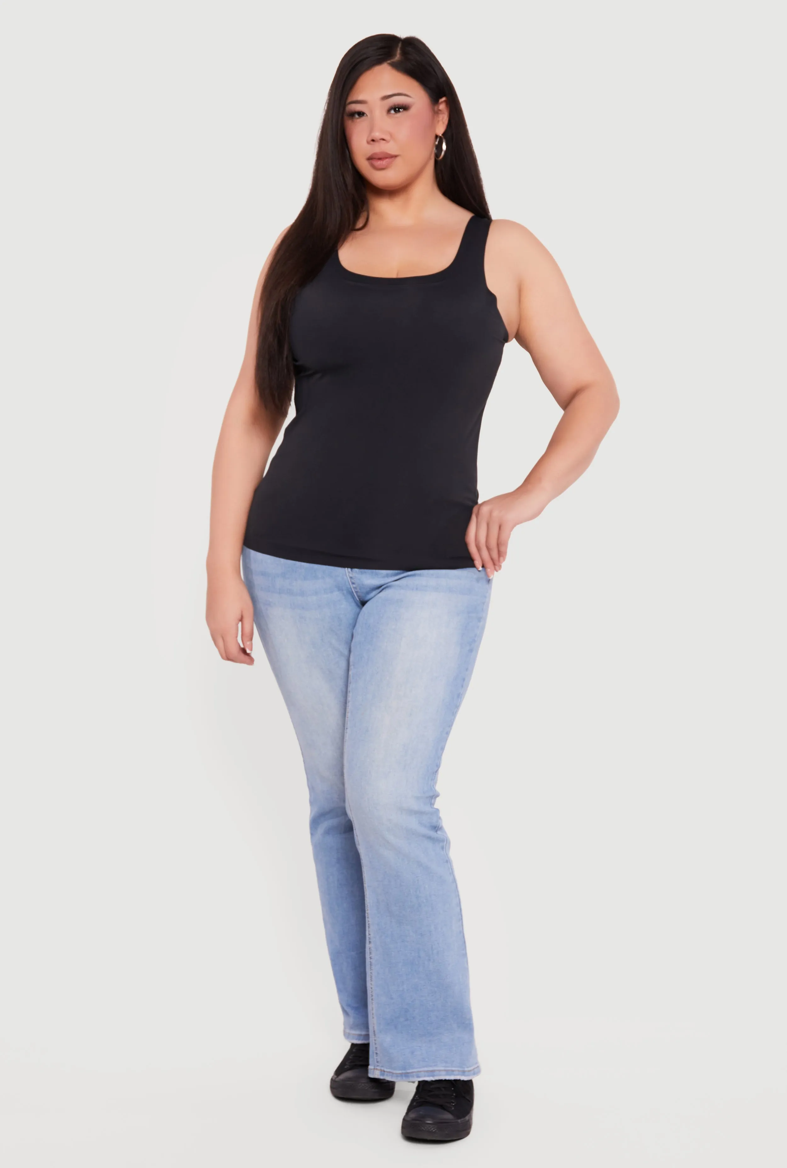 Plus Size Seamless Double Layered Tank Top sold by Rainbow