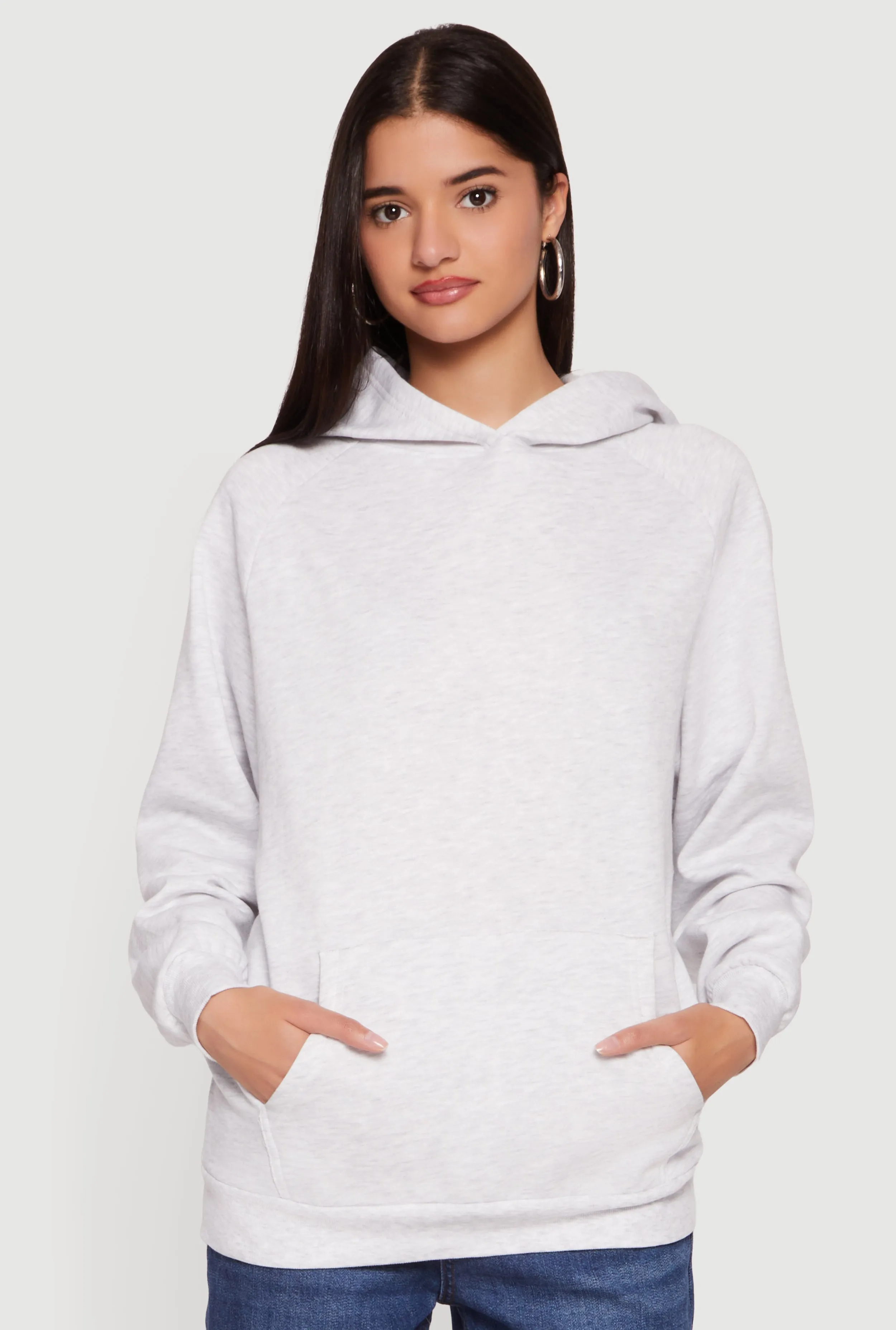 Oversized Fleece Long Sleeve Pullover Hoodie sold by Rainbow product image thumbnail 2