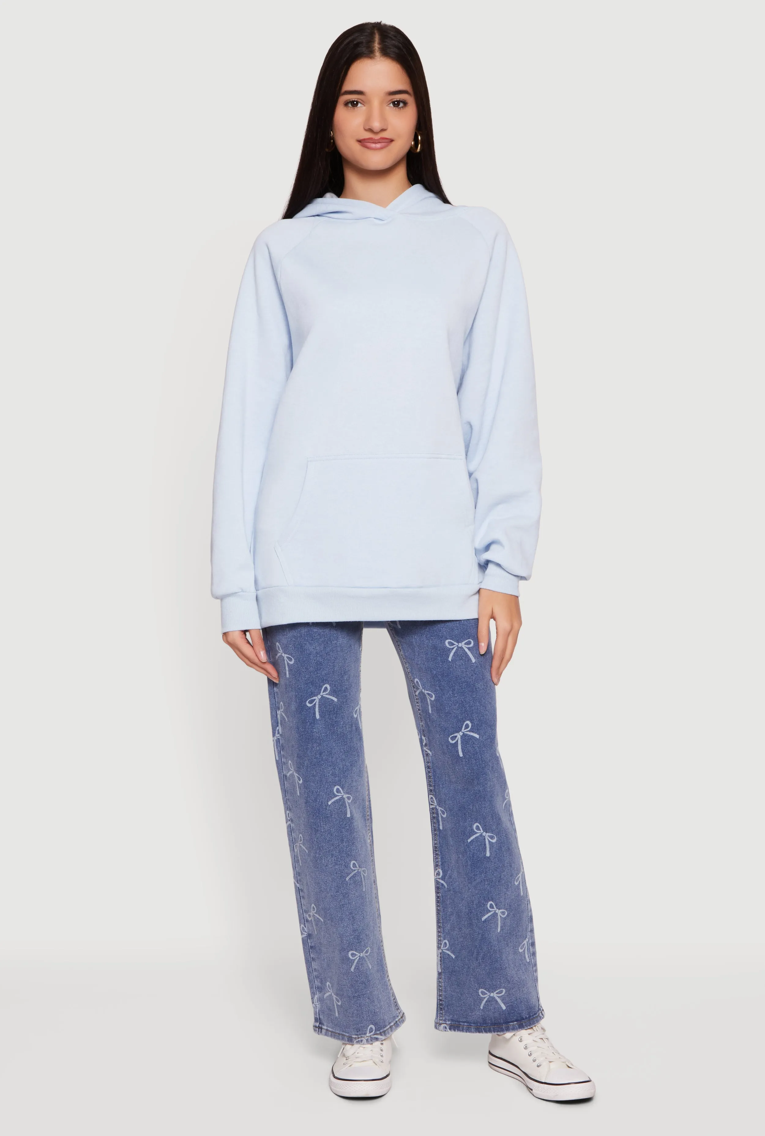 Oversized Fleece Long Sleeve Pullover Hoodie sold by Rainbow product image thumbnail 5