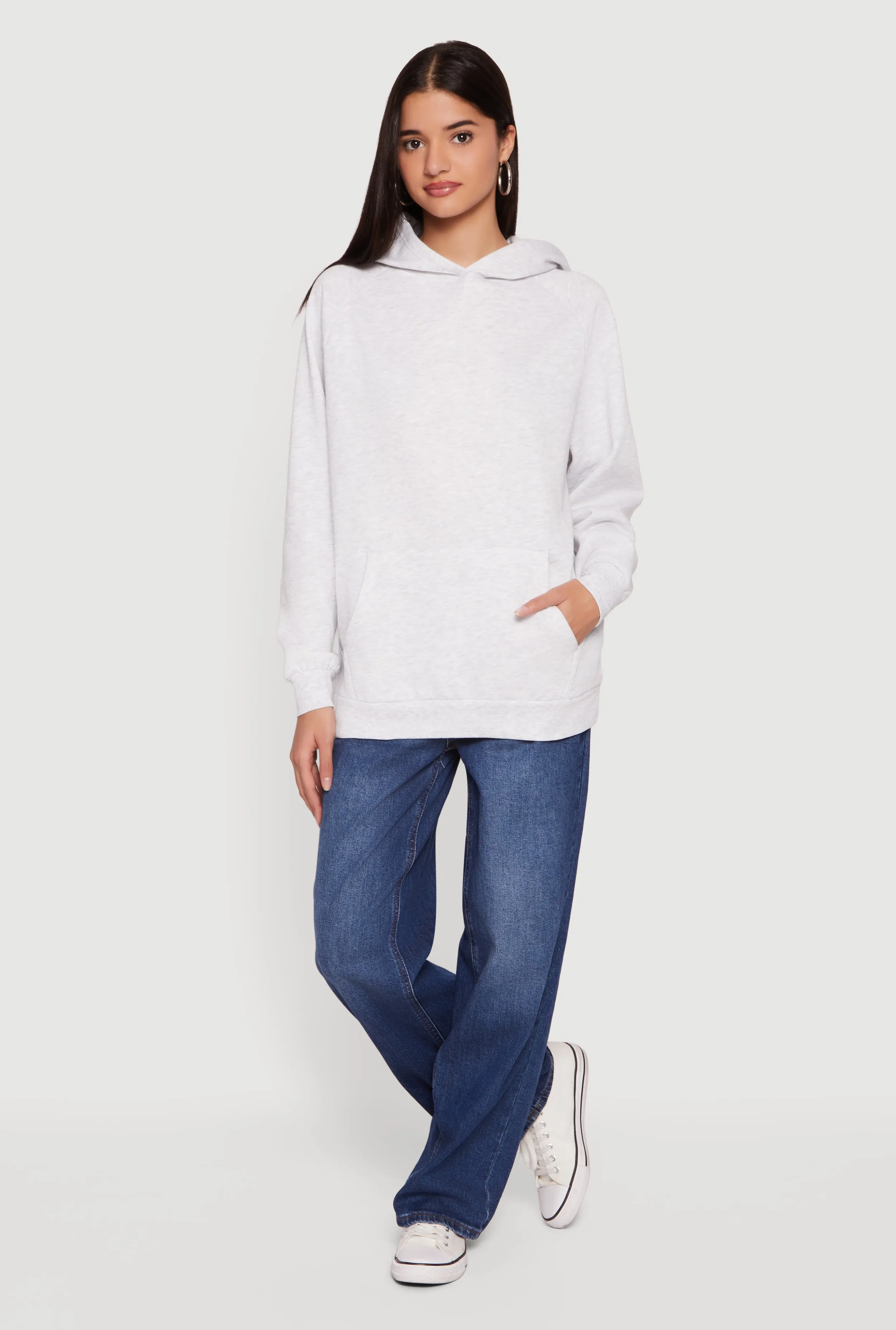 Oversized Fleece Long Sleeve Pullover Hoodie sold by Rainbow product image thumbnail 4