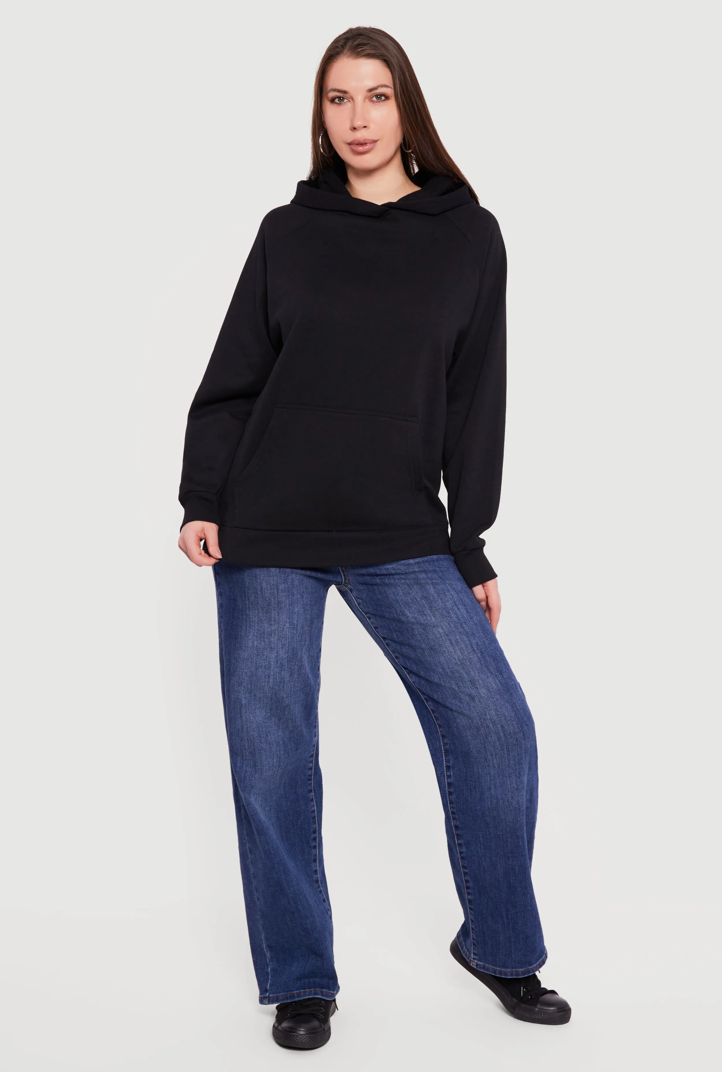 Oversized Fleece Long Sleeve Pullover Hoodie sold by Rainbow