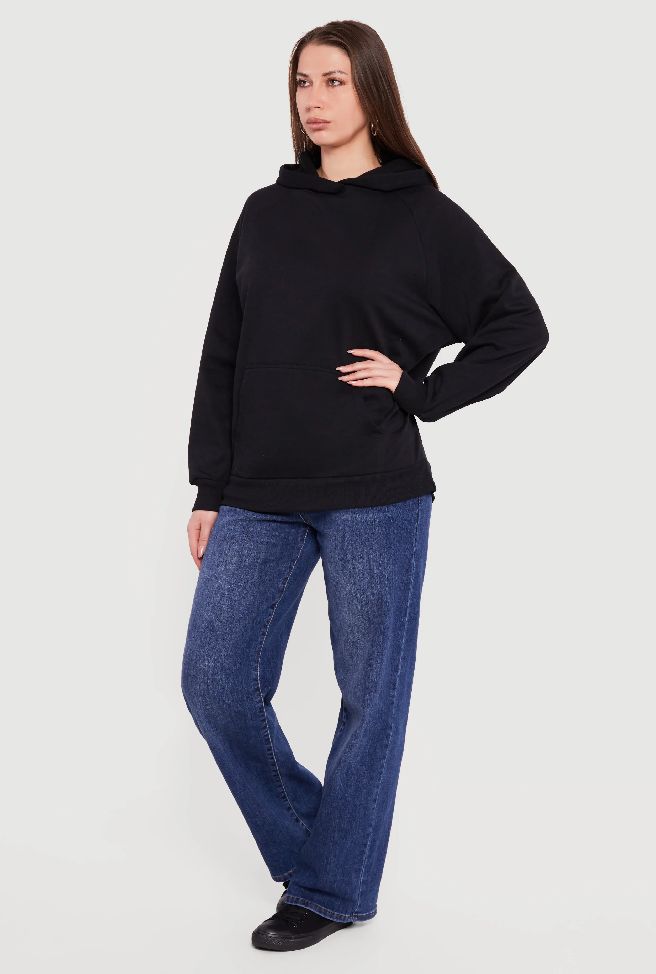 Oversized Fleece Long Sleeve Pullover Hoodie sold by Rainbow product image thumbnail 3