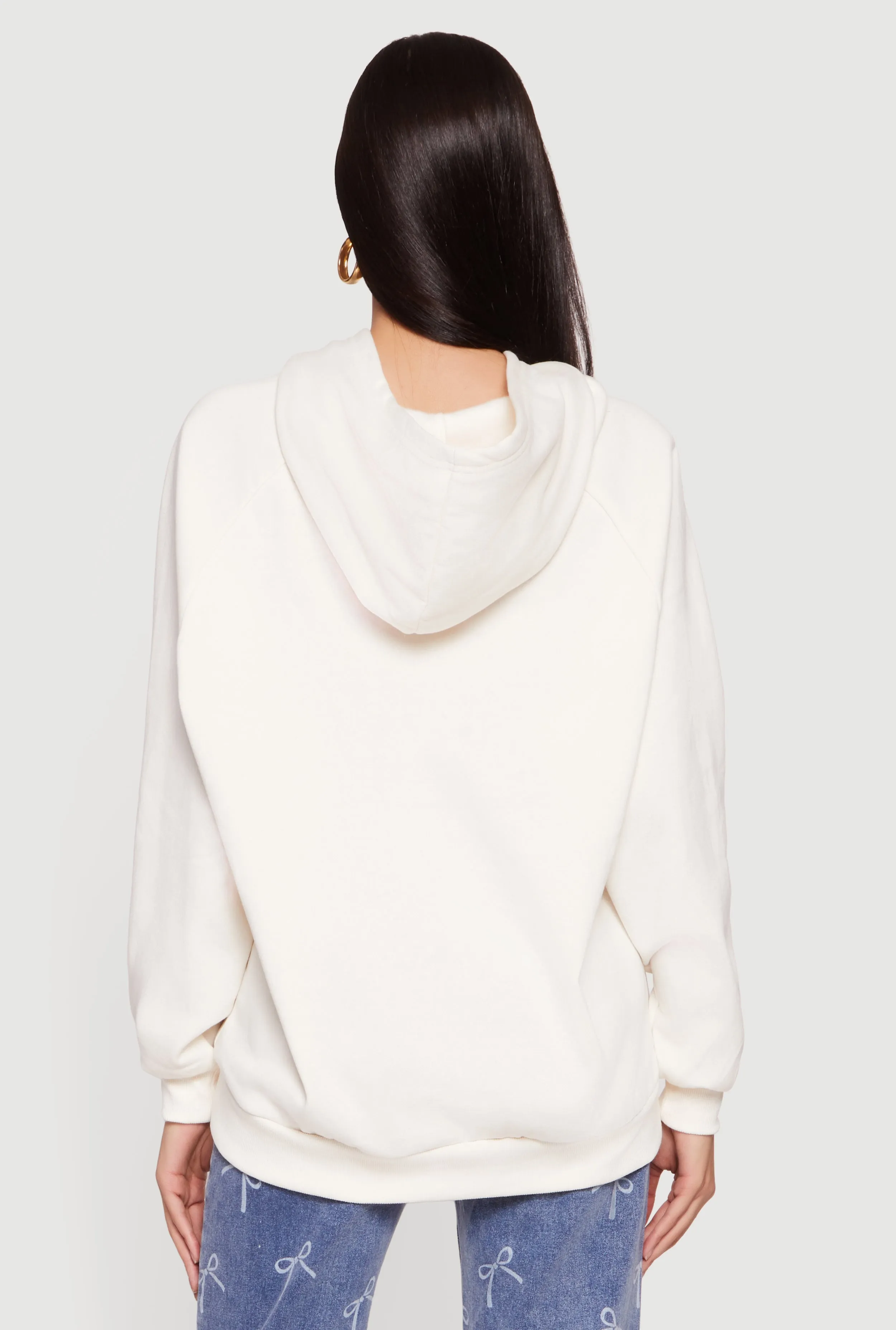 Oversized Fleece Long Sleeve Pullover Hoodie sold by Rainbow product image thumbnail 5