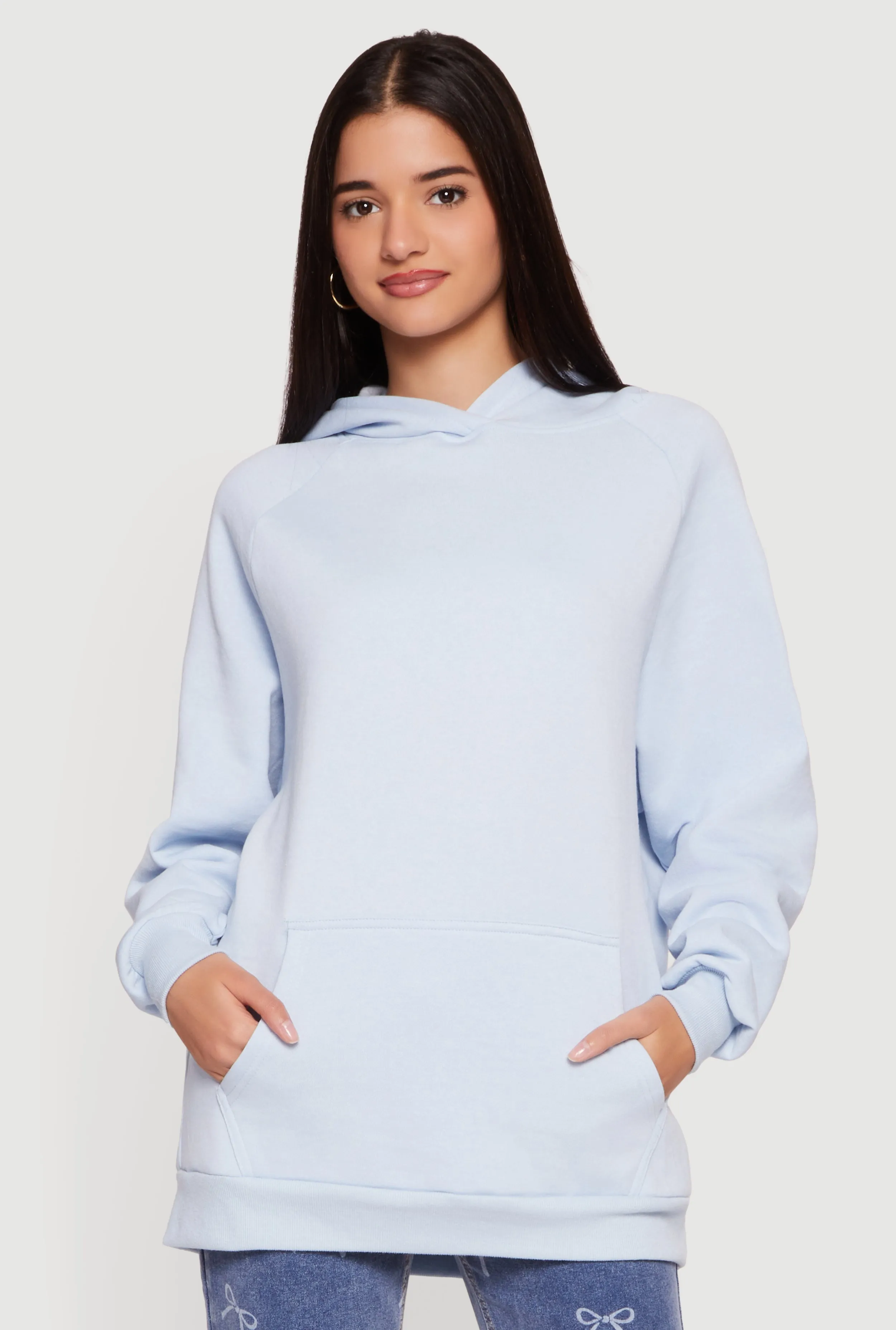 Oversized Fleece Long Sleeve Pullover Hoodie sold by Rainbow product image thumbnail 2