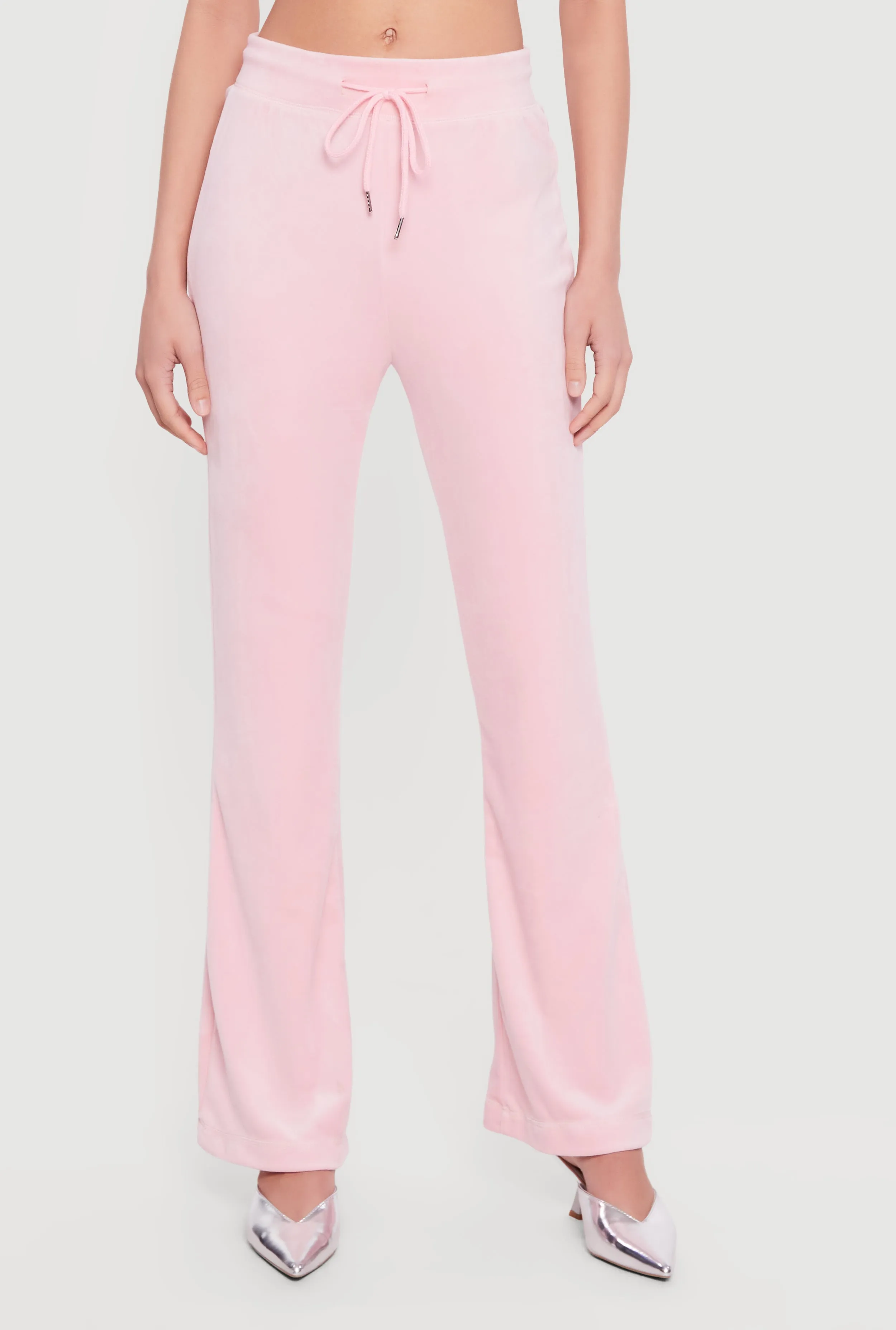 Rhinestone Rampage Velour Drawstring Waist Flare Pants sold by Rainbow product image thumbnail 3