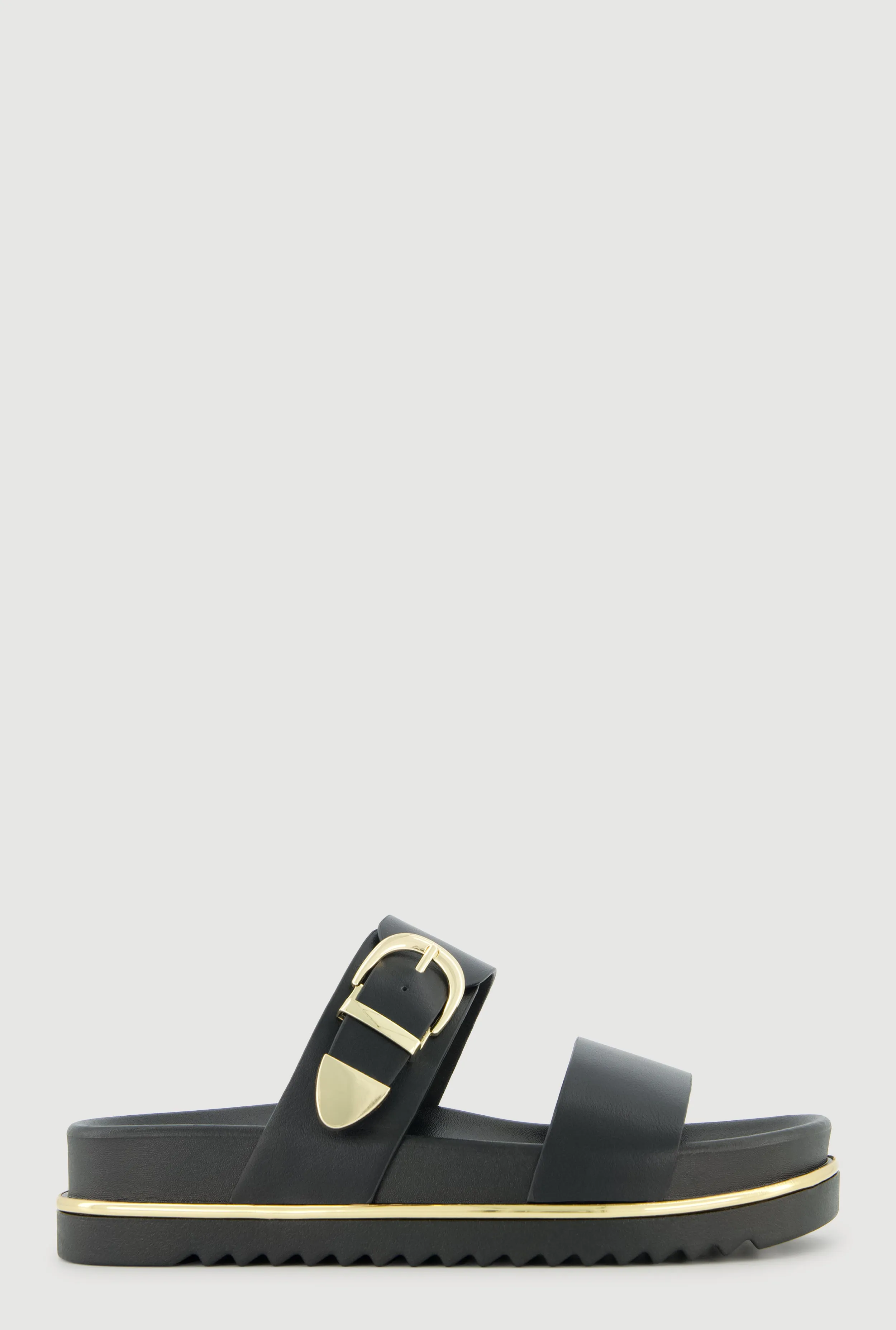 Metallic Buckle Detail Footbed Slide Sandals sold by Rainbow product image thumbnail 2