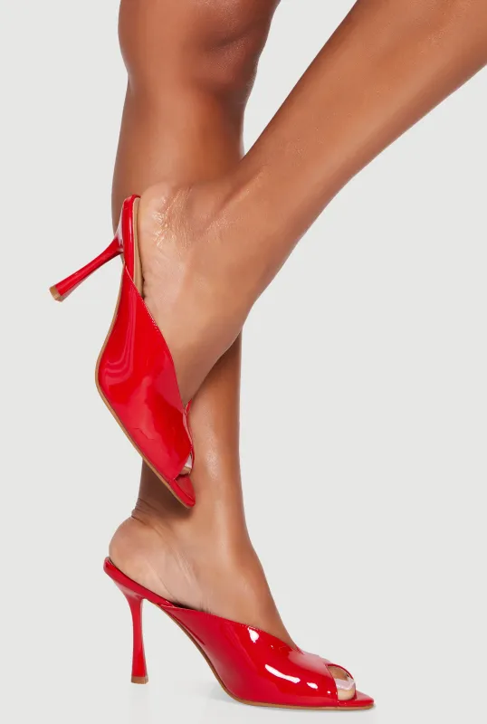 Peep Toe High Heel Mules sold by Rainbow