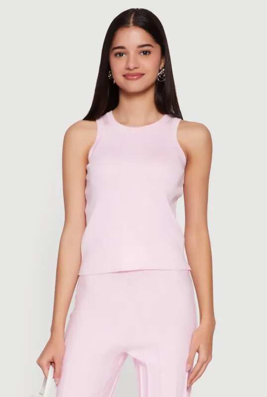 Solid Crew Neck Tank Top sold by Rainbow