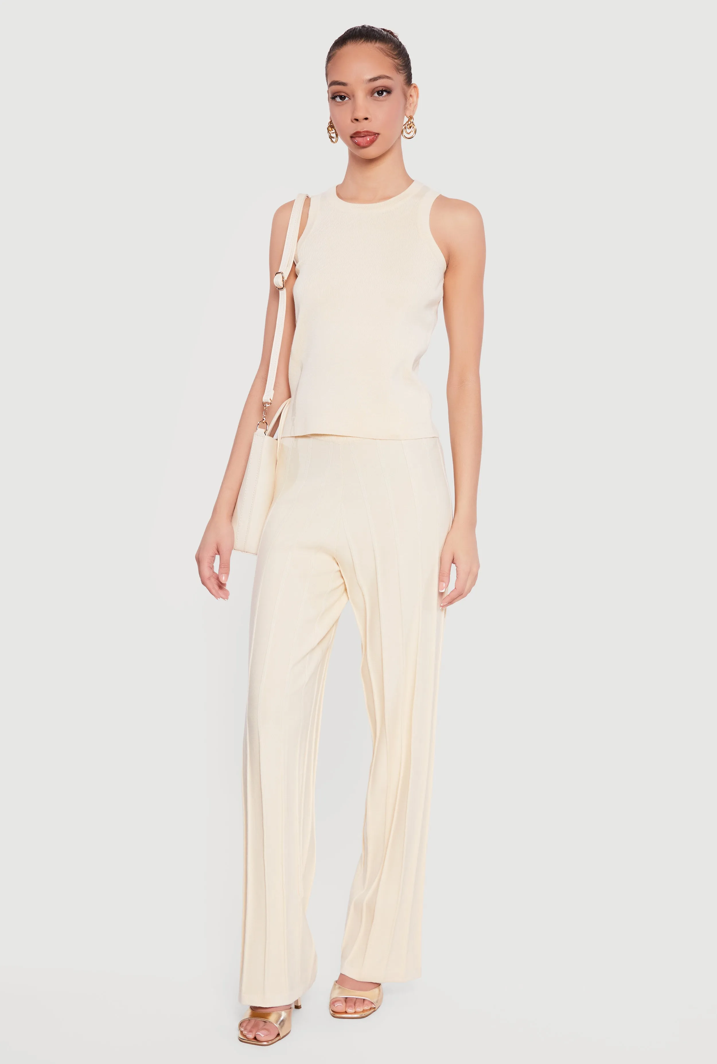 Solid Crew Neck Tank Top sold by Rainbow product image thumbnail 2