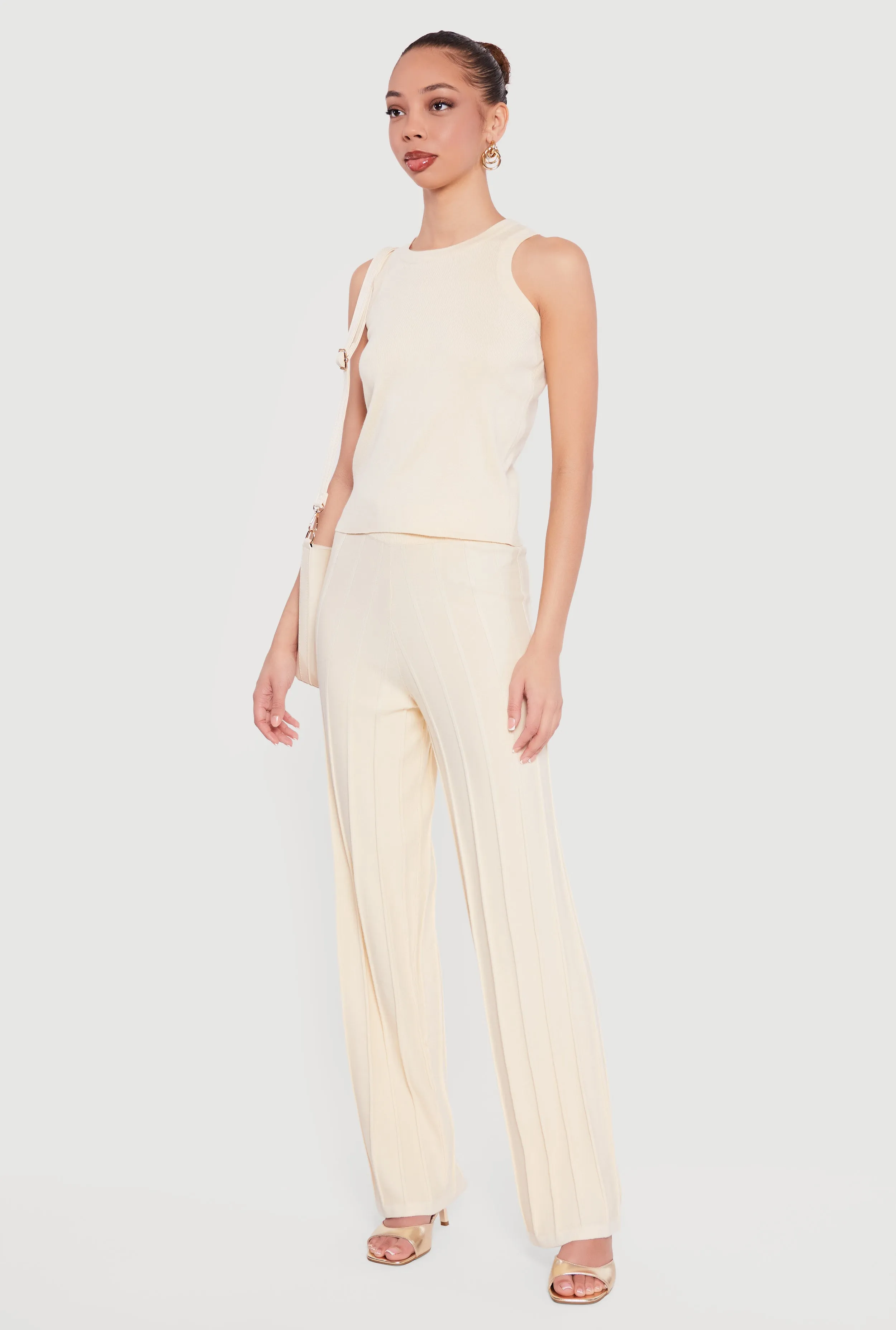 Solid Crew Neck Tank Top sold by Rainbow product image thumbnail 3