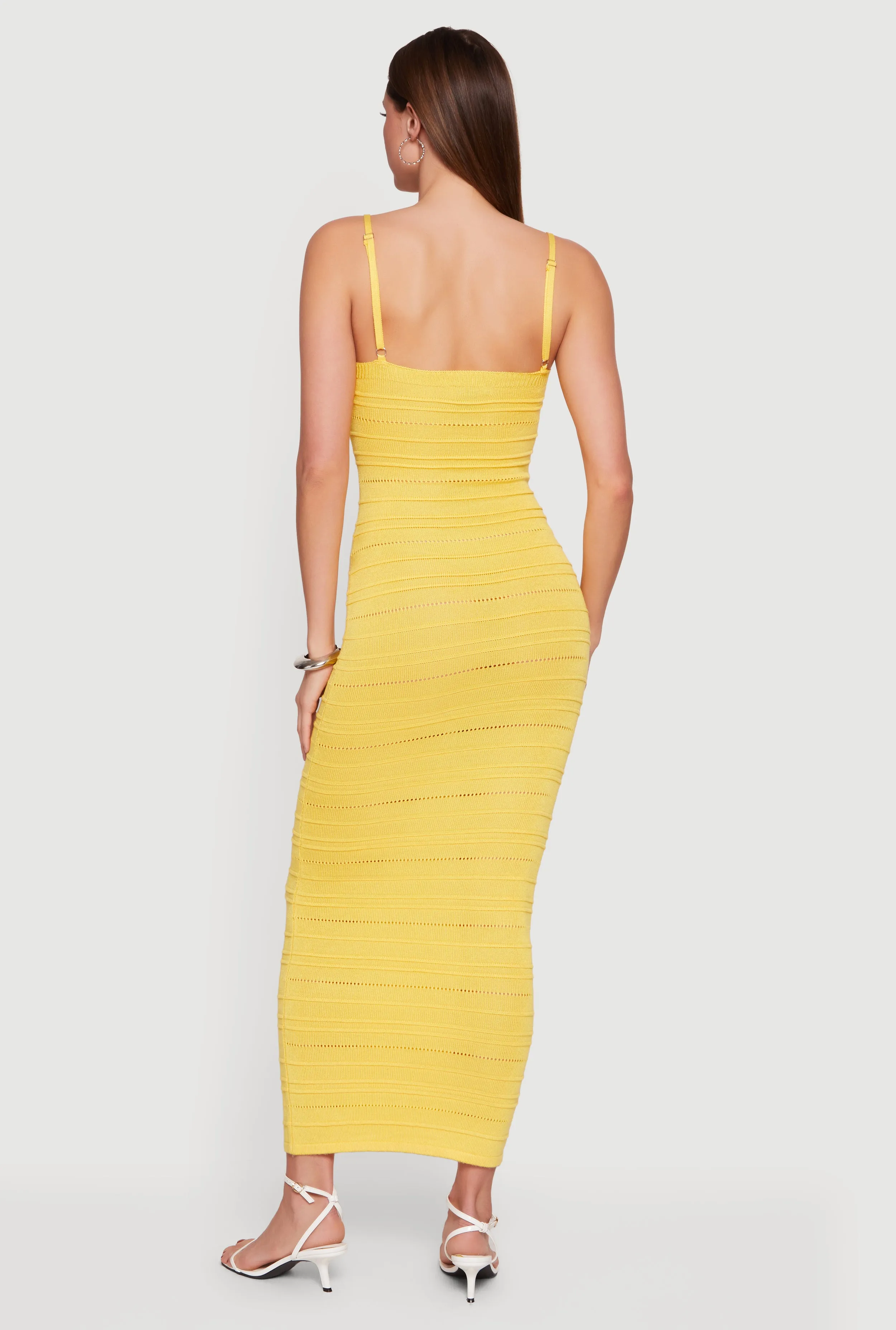 Sleeveless Pointelle Twist Front Maxi Dress sold by Rainbow product image thumbnail 3