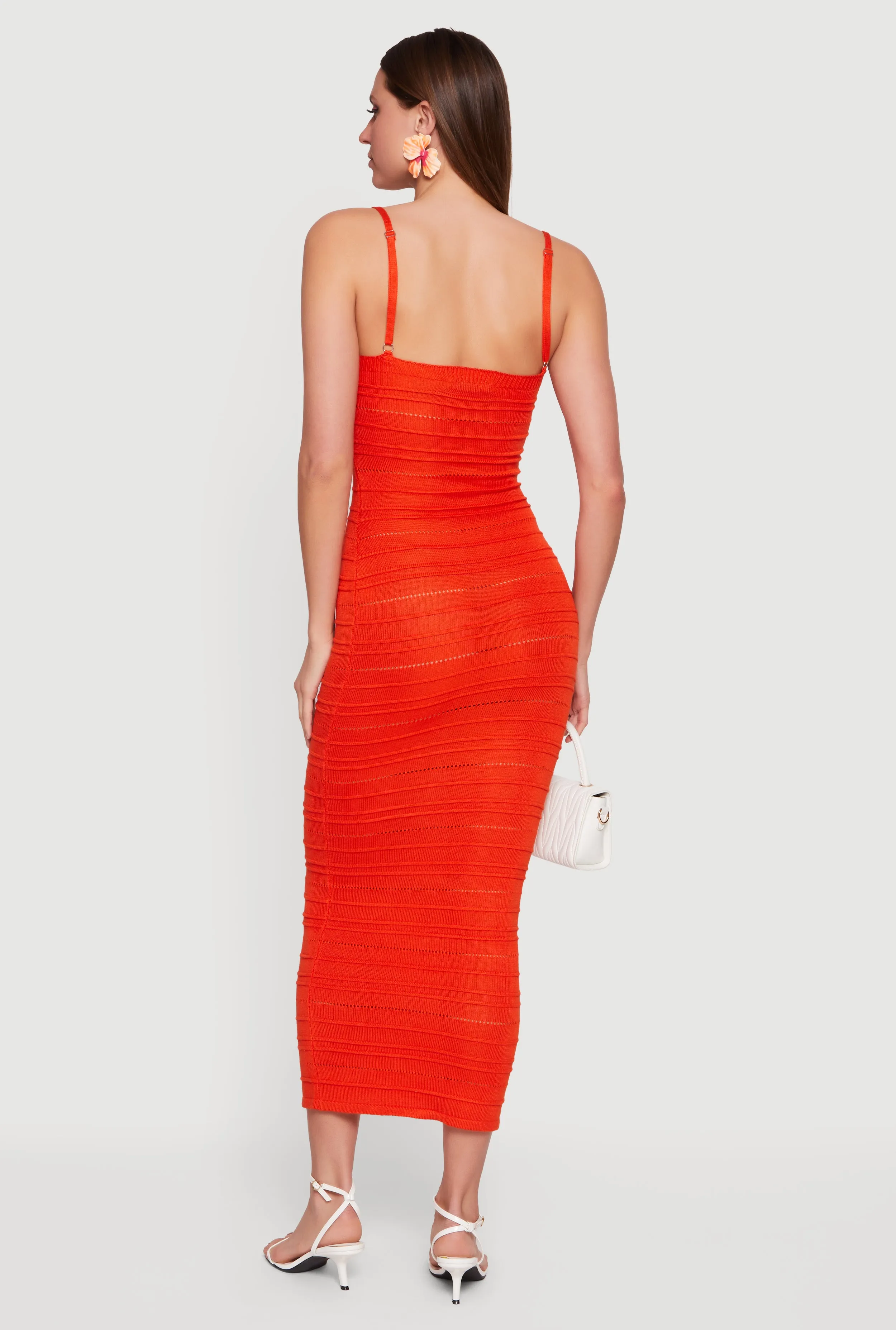 Sleeveless Pointelle Twist Front Maxi Dress sold by Rainbow product image thumbnail 3