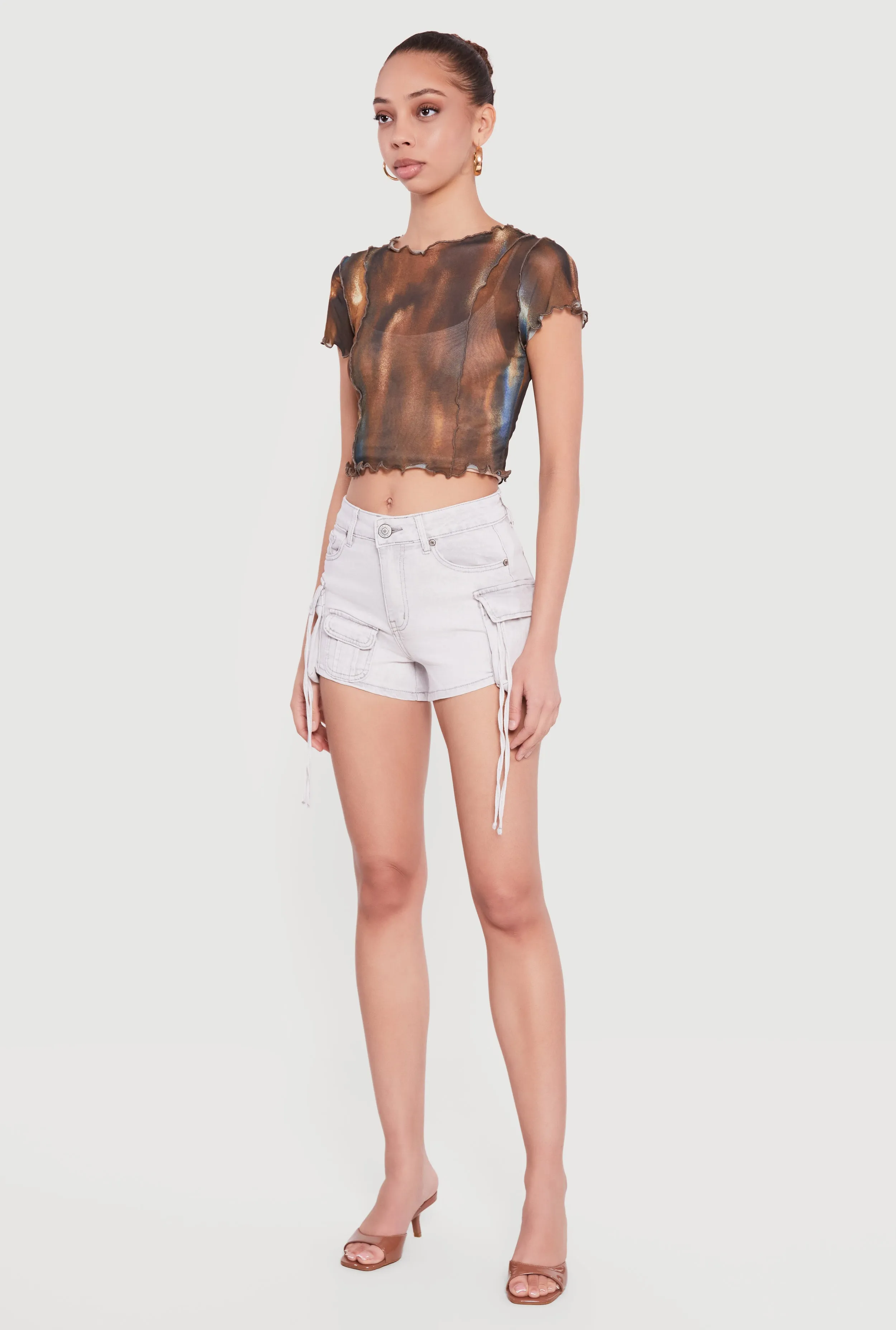 VIP Acid Wash Denim Cargo Shorts sold by Rainbow product image thumbnail 2