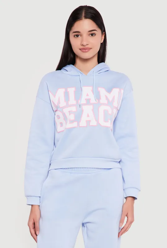 Miami Beach Graphic Hooded Sweatshirt sold by Rainbow