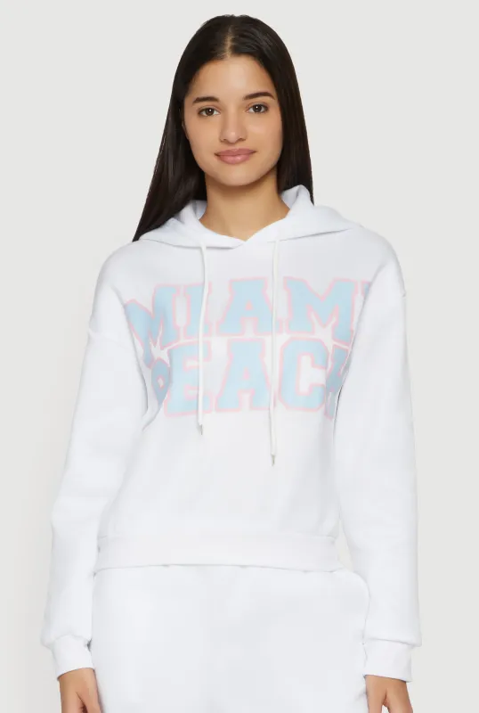 Miami Beach Graphic Hooded Sweatshirt sold by Rainbow