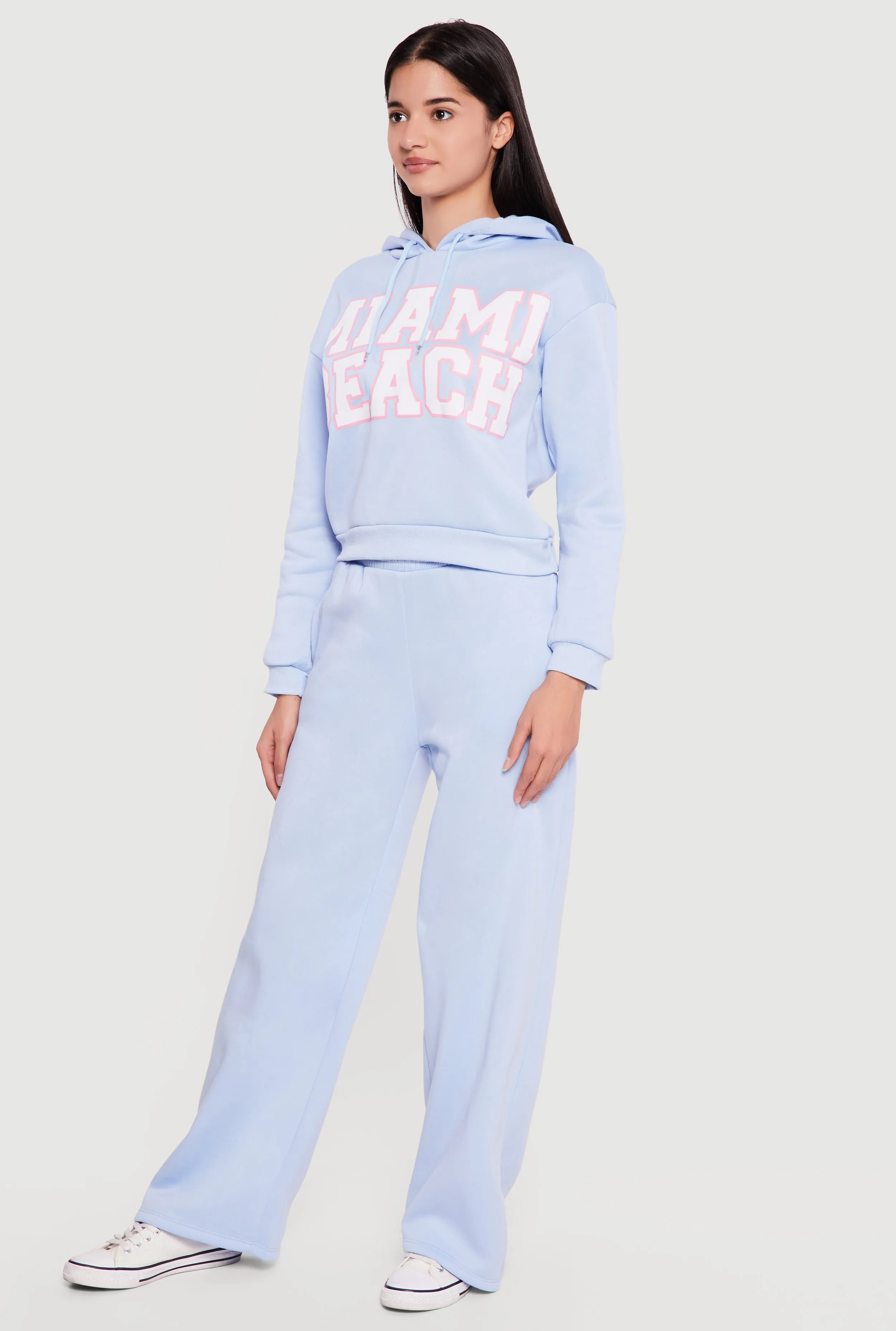 Solid Wide Leg Pull On Sweatpants sold by Rainbow product image thumbnail 2