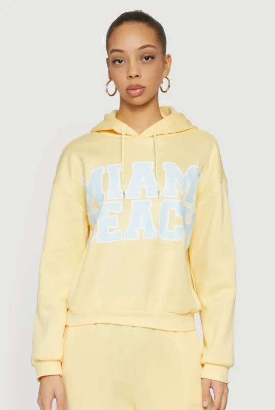 Miami Beach Graphic Hooded Sweatshirt sold by Rainbow