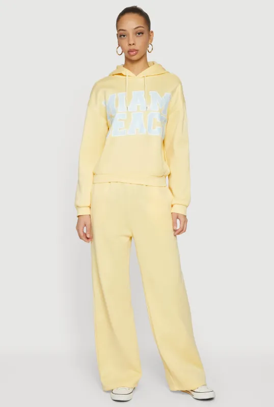 Solid Wide Leg Pull On Sweatpants sold by Rainbow