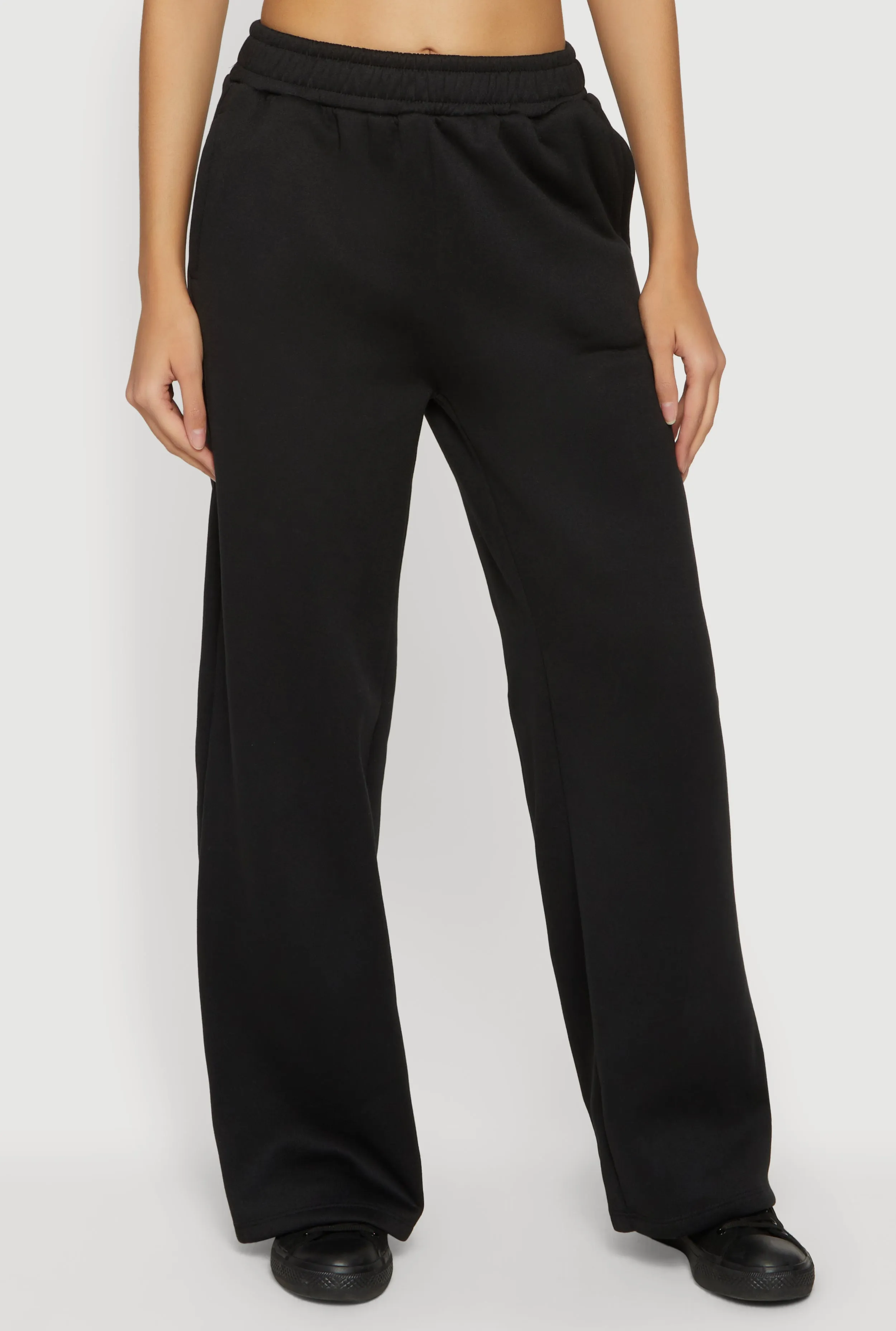 Solid Wide Leg Pull On Sweatpants sold by Rainbow product image thumbnail 3