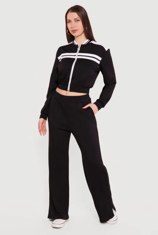 Mid Rise Wide Leg Pull On Pants with Pockets sold by Rainbow