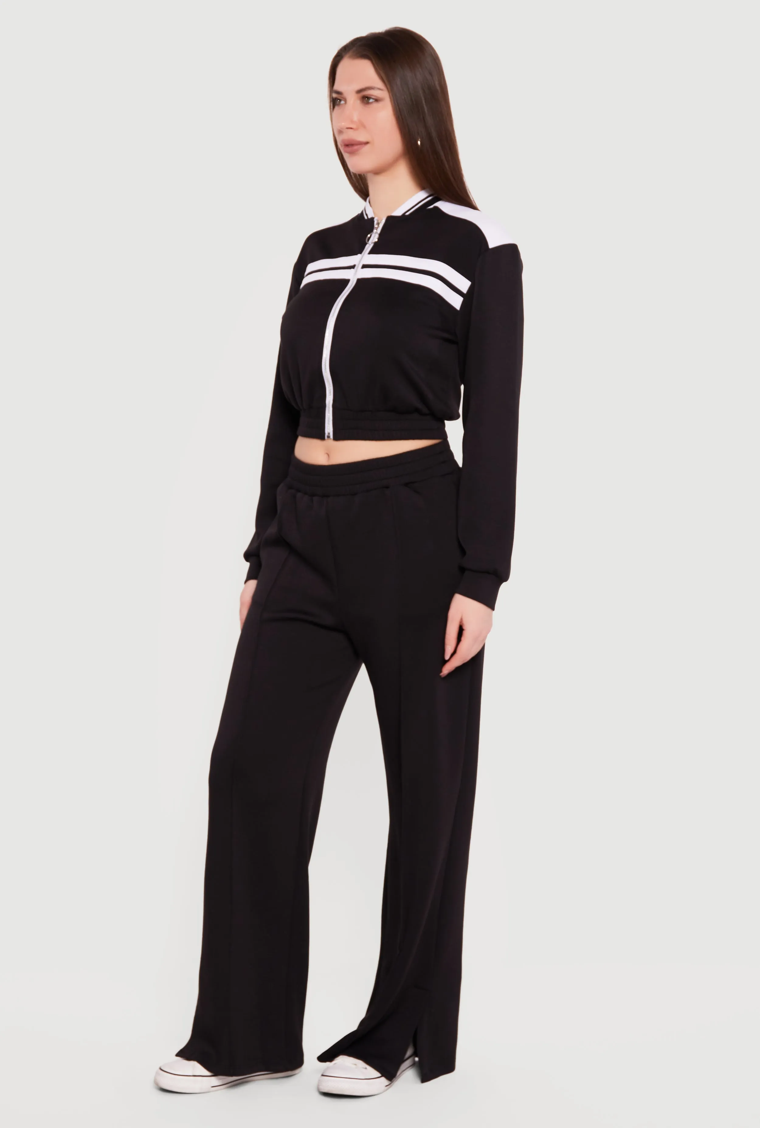 Varsity Stripe Zip Front Track Jacket sold by Rainbow product image thumbnail 3