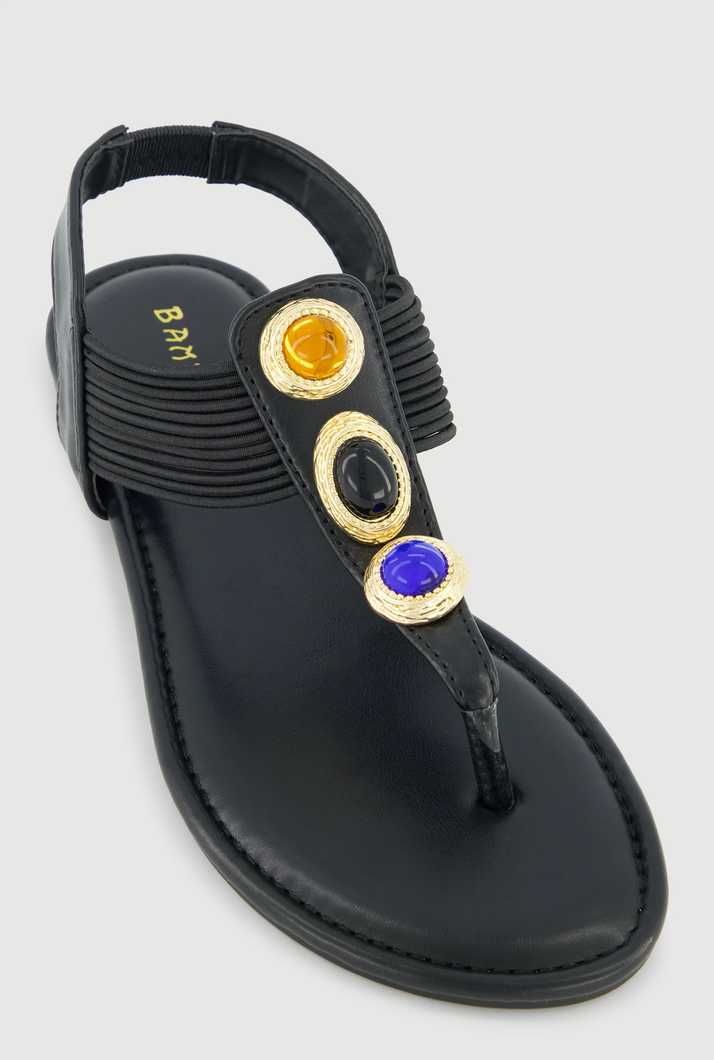 Gemstone Corded T Strap Thong Sandals sold by Rainbow