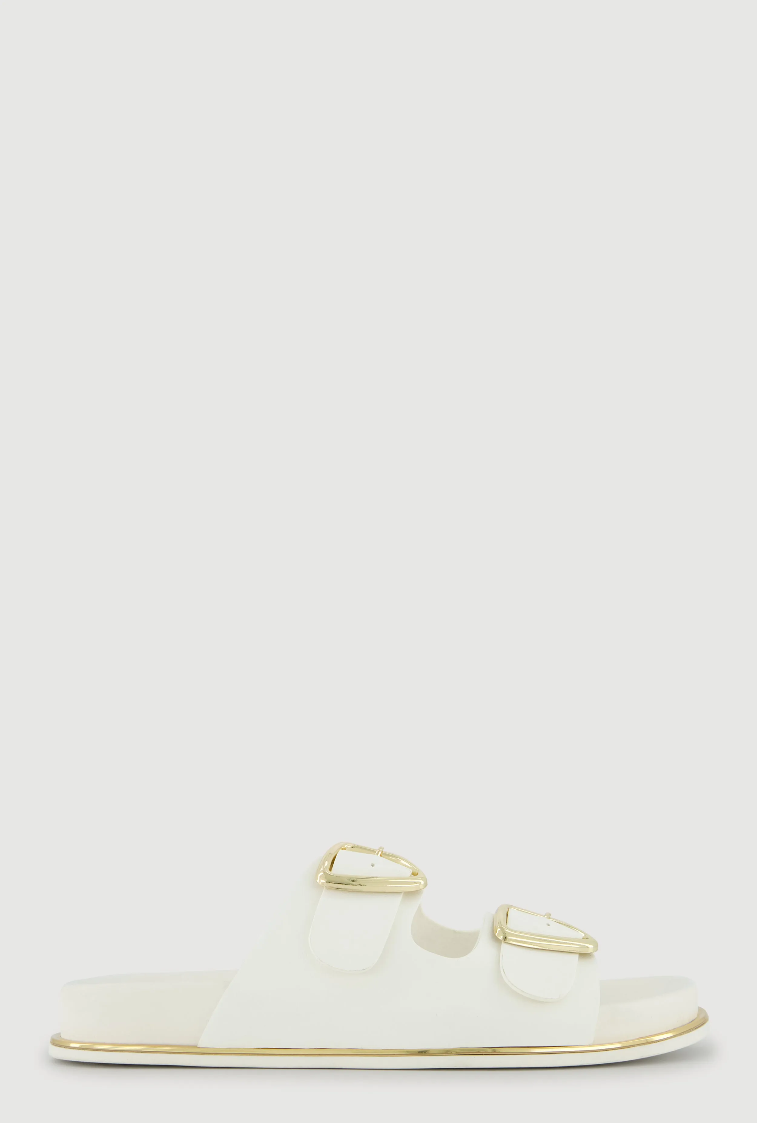 Metallic Double Buckle Slide Sandals sold by Rainbow product image thumbnail 2