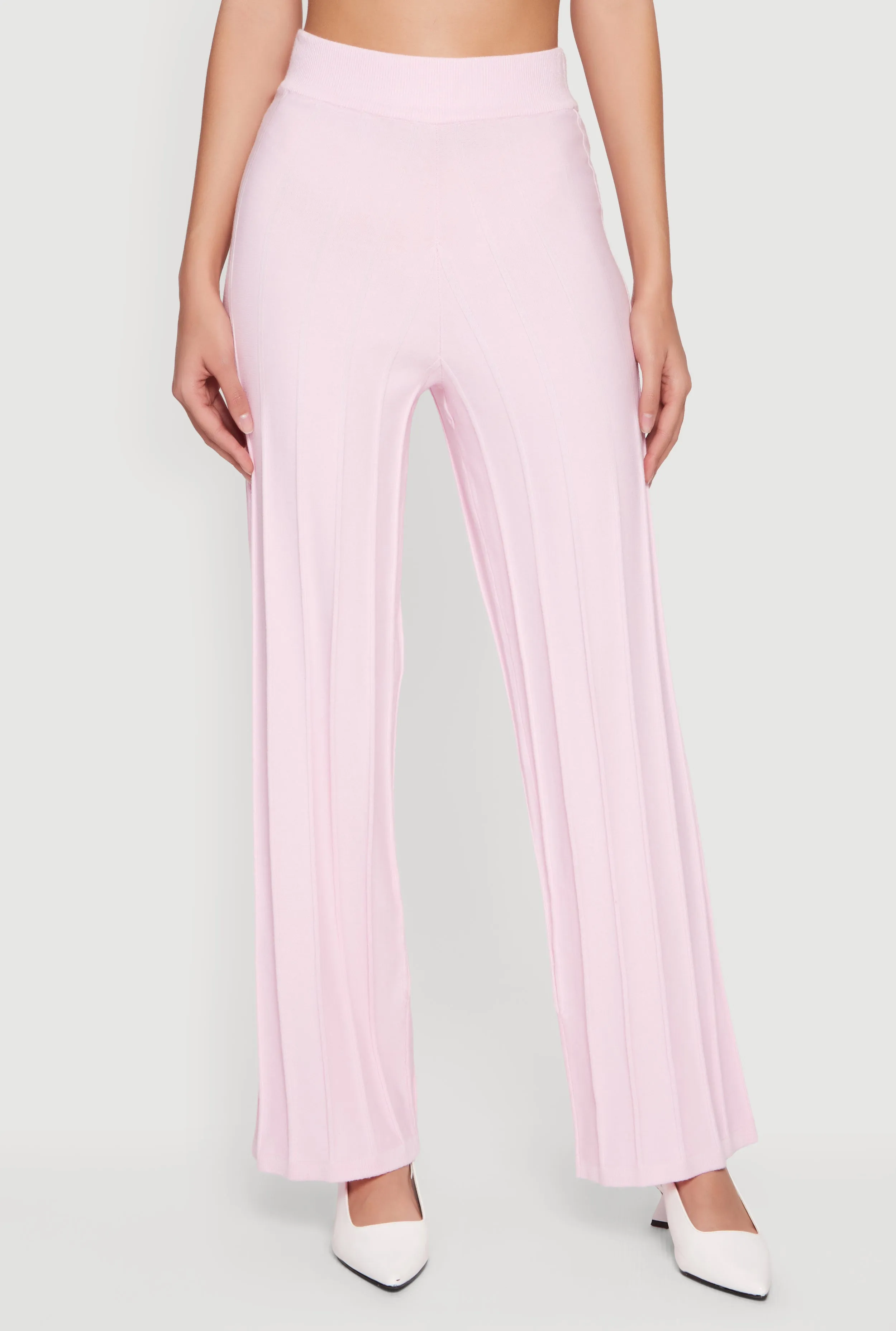 High Waisted Pintuck Pull On Straight Leg Pants sold by Rainbow product image thumbnail 3