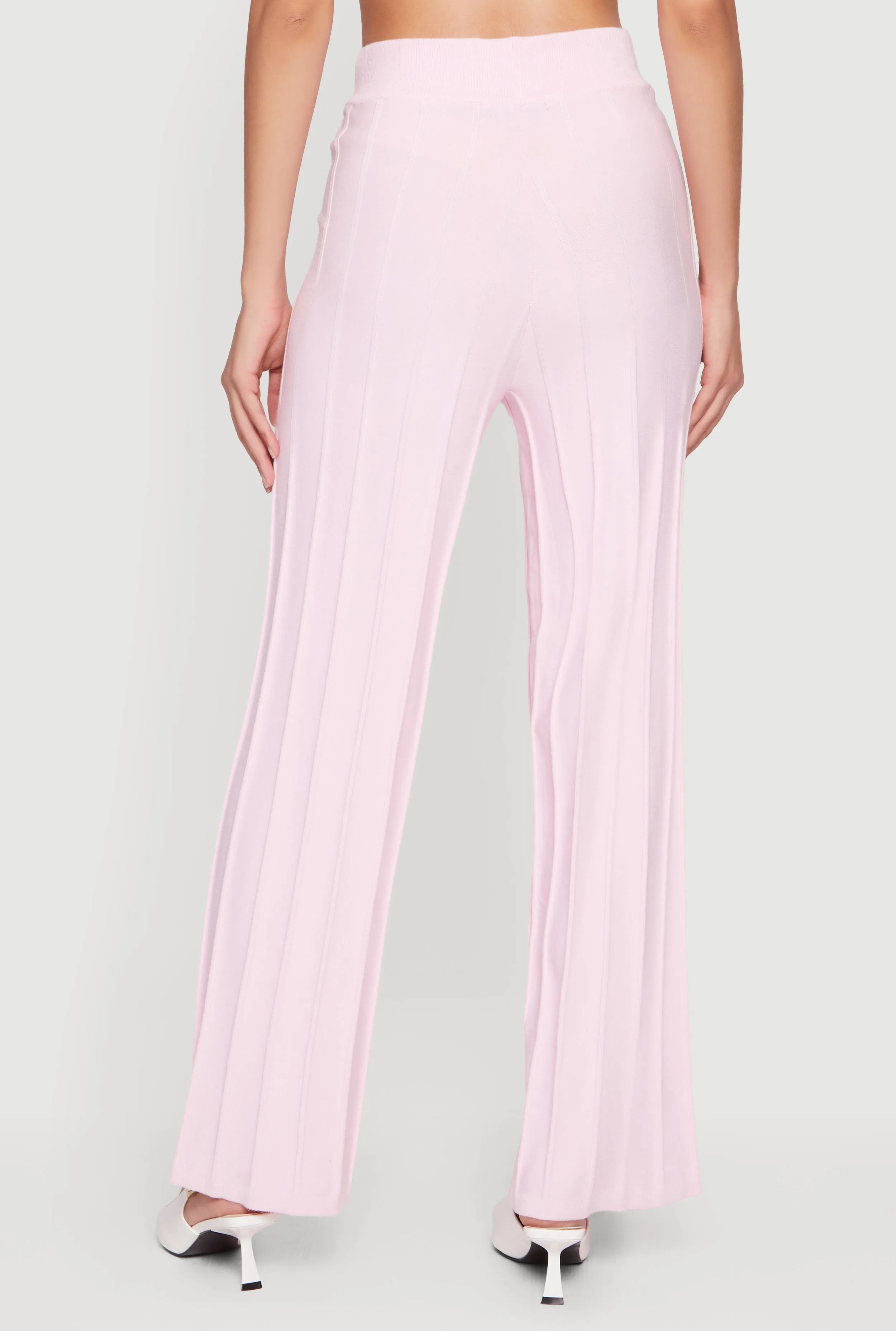 High Waisted Pintuck Pull On Straight Leg Pants sold by Rainbow product image thumbnail 5