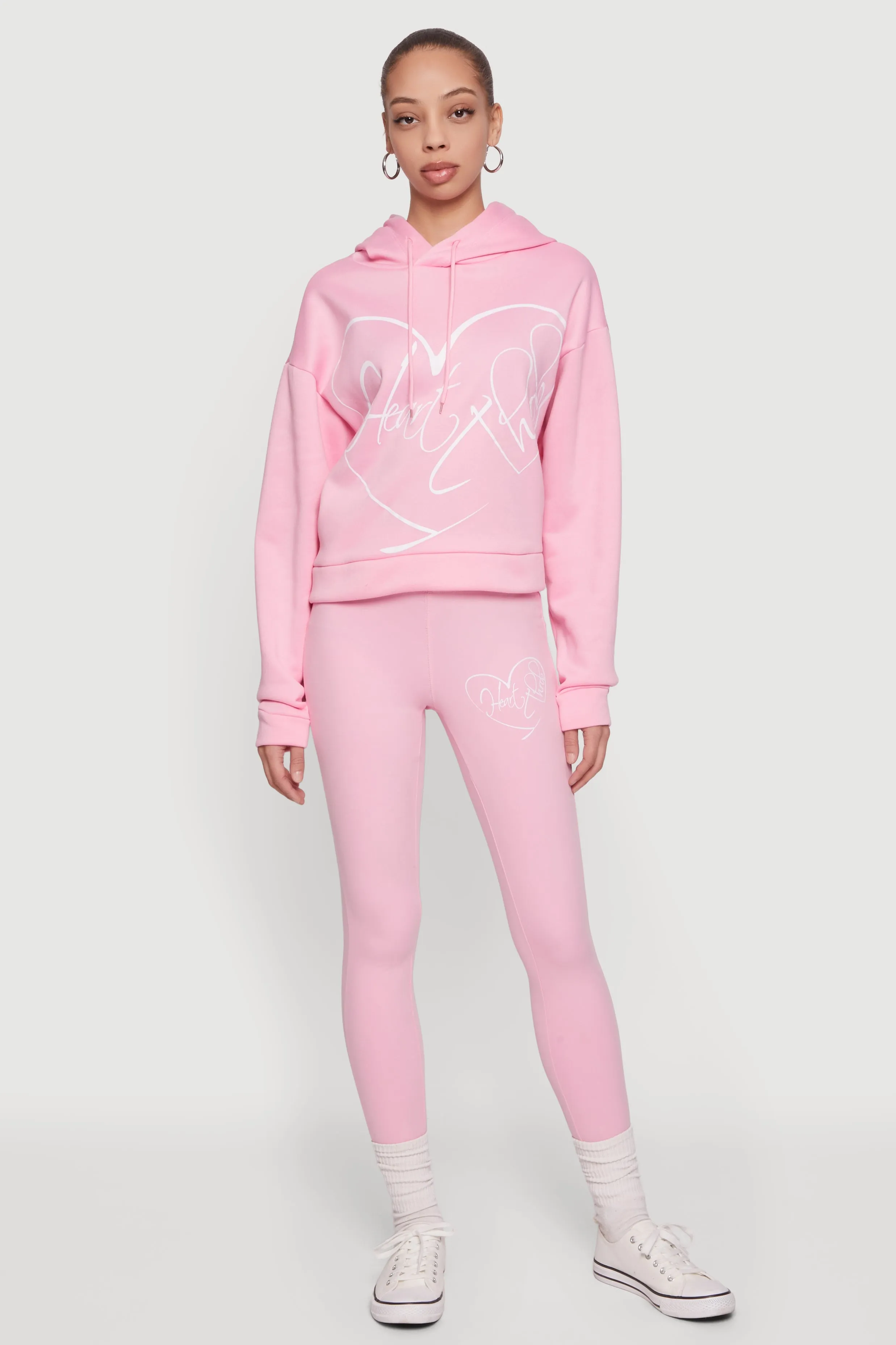 Heart Throb Graphic Print High Waisted Leggings sold by Rainbow product image thumbnail 4