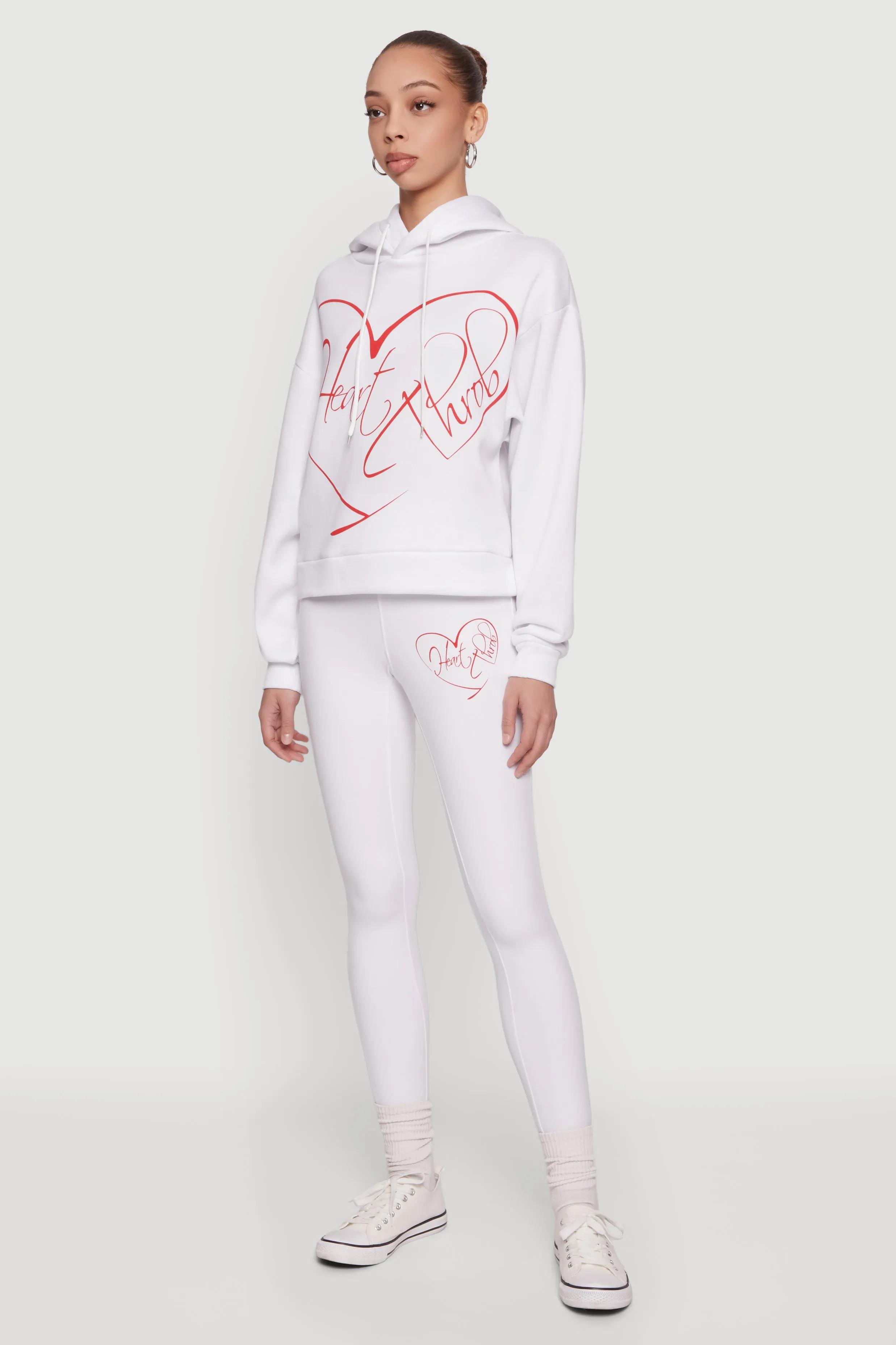 Heart Throb Graphic Print High Waisted Leggings sold by Rainbow product image thumbnail 2