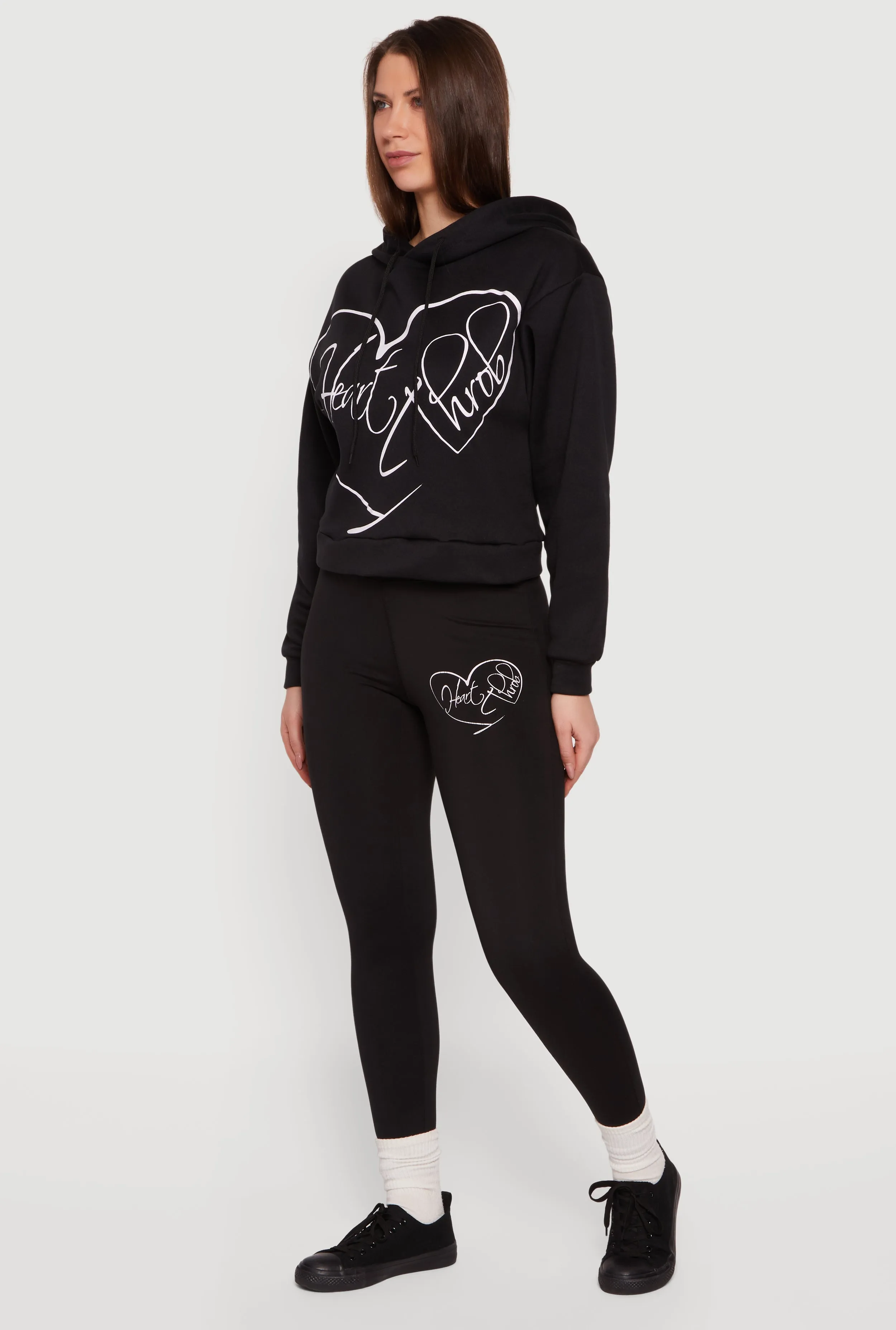 Heart Throb Graphic Print High Waisted Leggings sold by Rainbow product image thumbnail 2