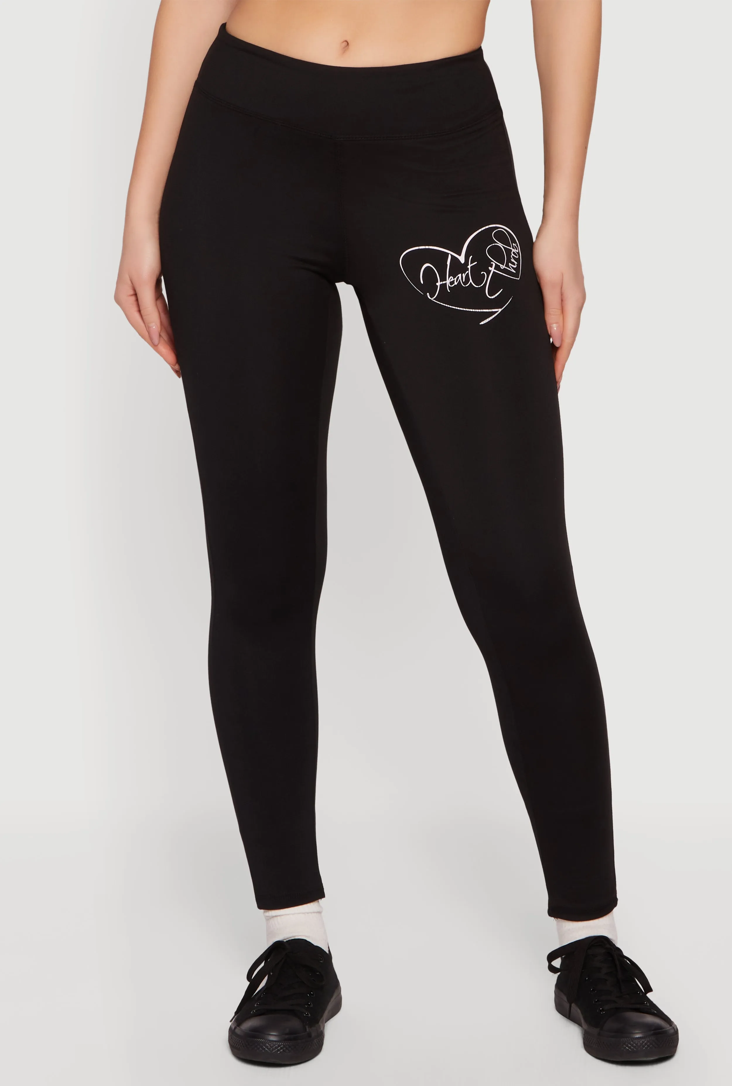 Heart Throb Graphic Print High Waisted Leggings sold by Rainbow product image thumbnail 3
