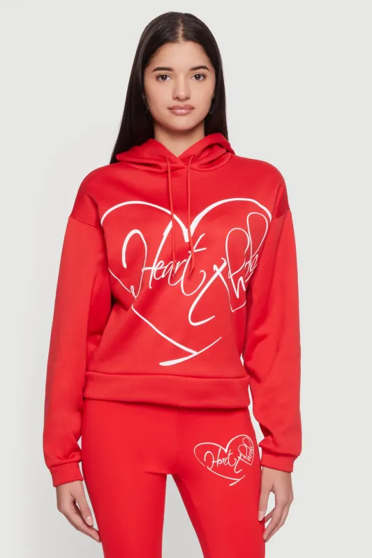 Heart Throb Graphic Pullover Hoodie sold by Rainbow