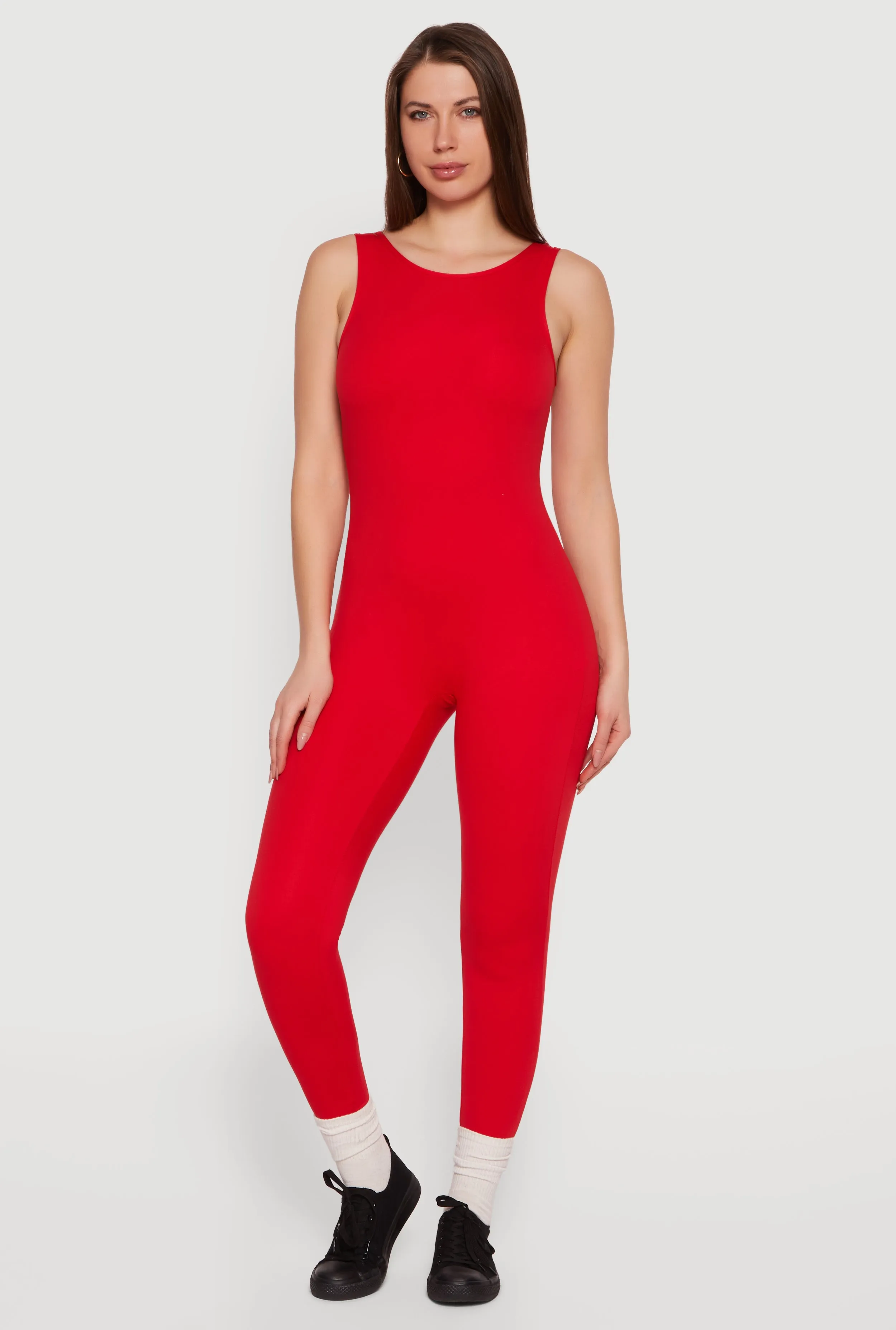 Solid Sleeveless Open Back Catsuit sold by Rainbow product image thumbnail 2