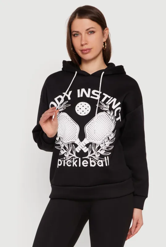 Body Instinct Pickleball Graphic Pullover Hoodie made by Rainbow