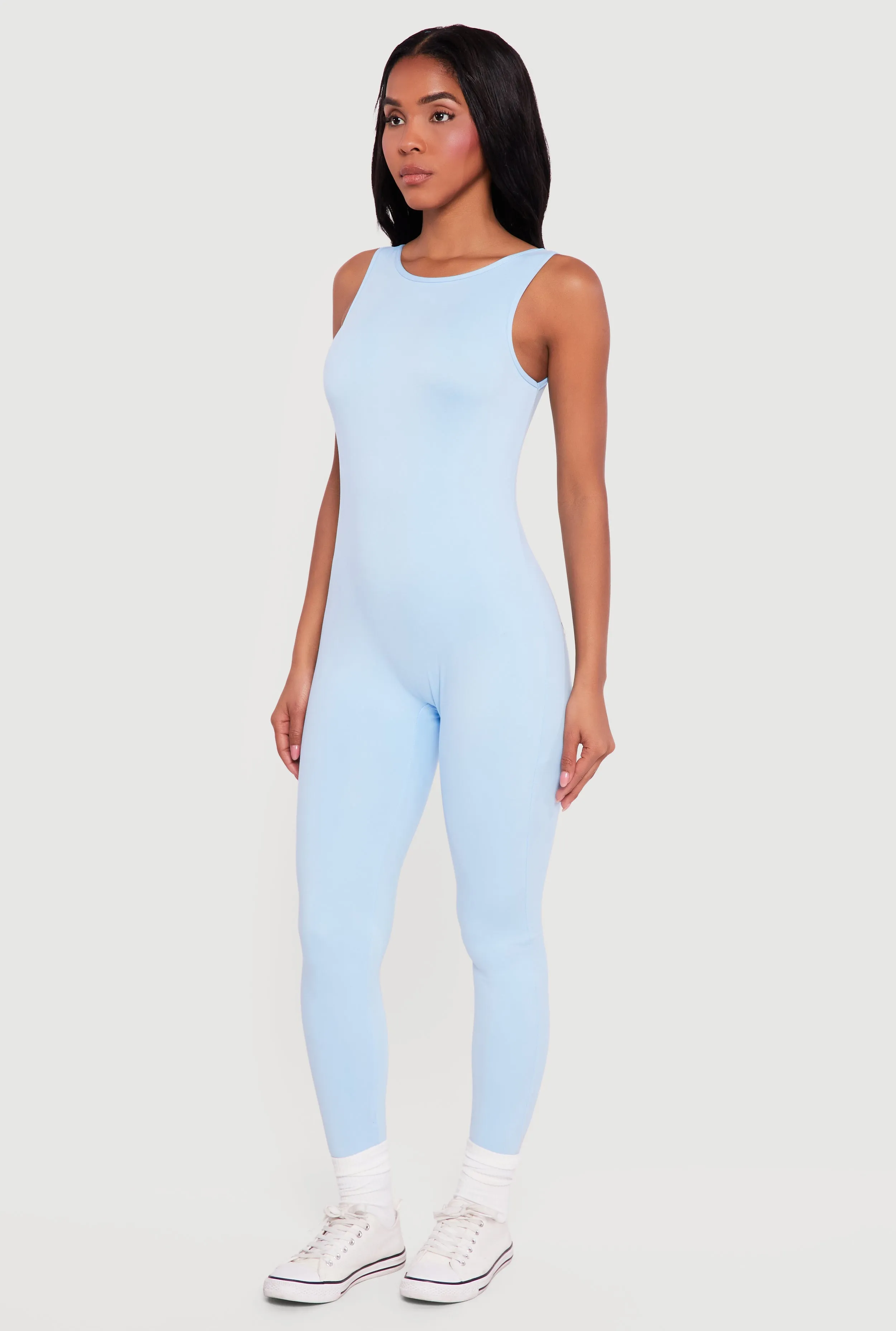 Solid Sleeveless Open Back Catsuit sold by Rainbow product image thumbnail 2