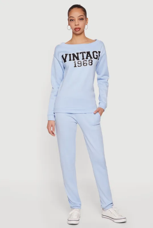 Solid High Waisted Pull On Sweatpants sold by Rainbow