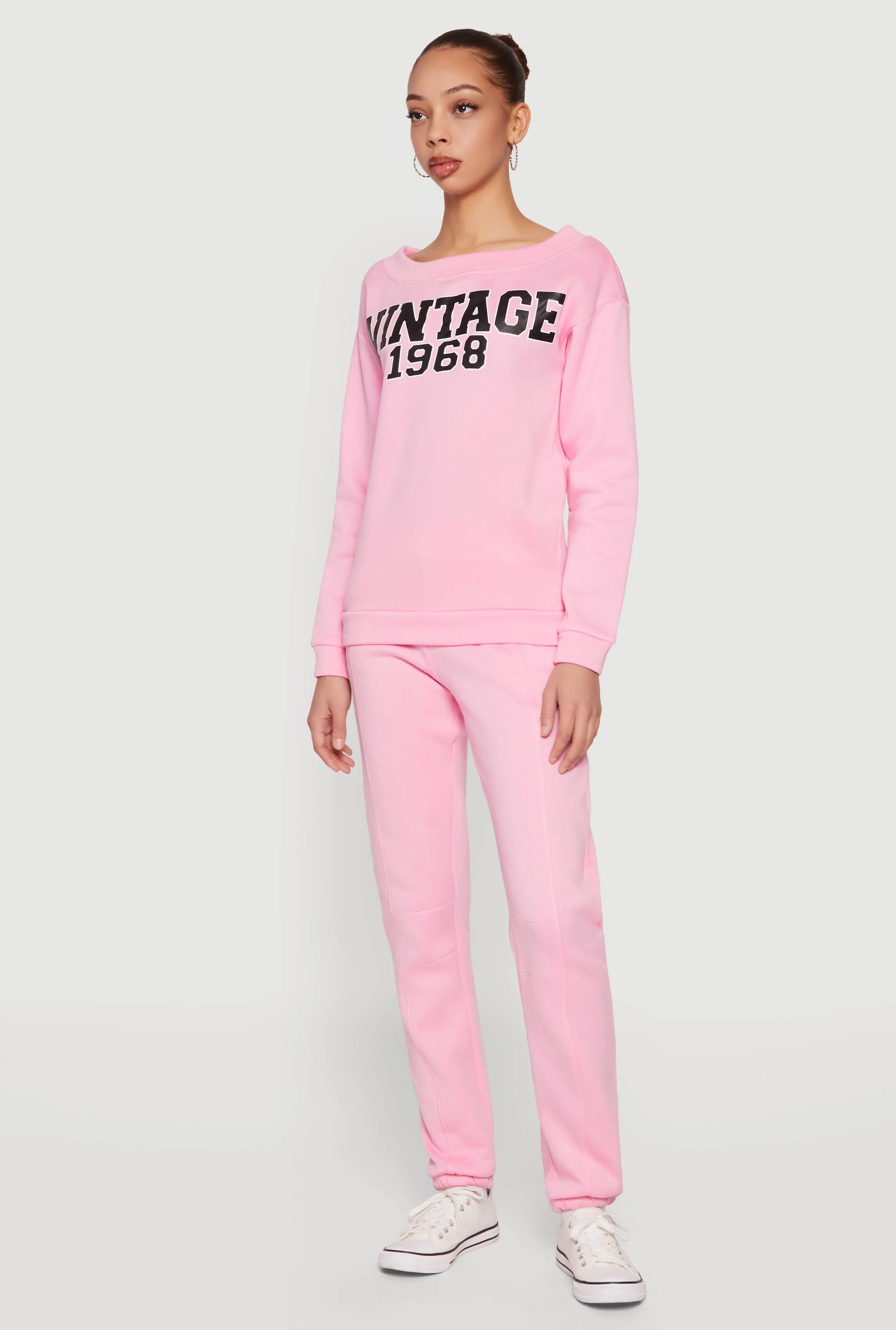 Solid High Waisted Pull On Sweatpants sold by Rainbow product image thumbnail 2