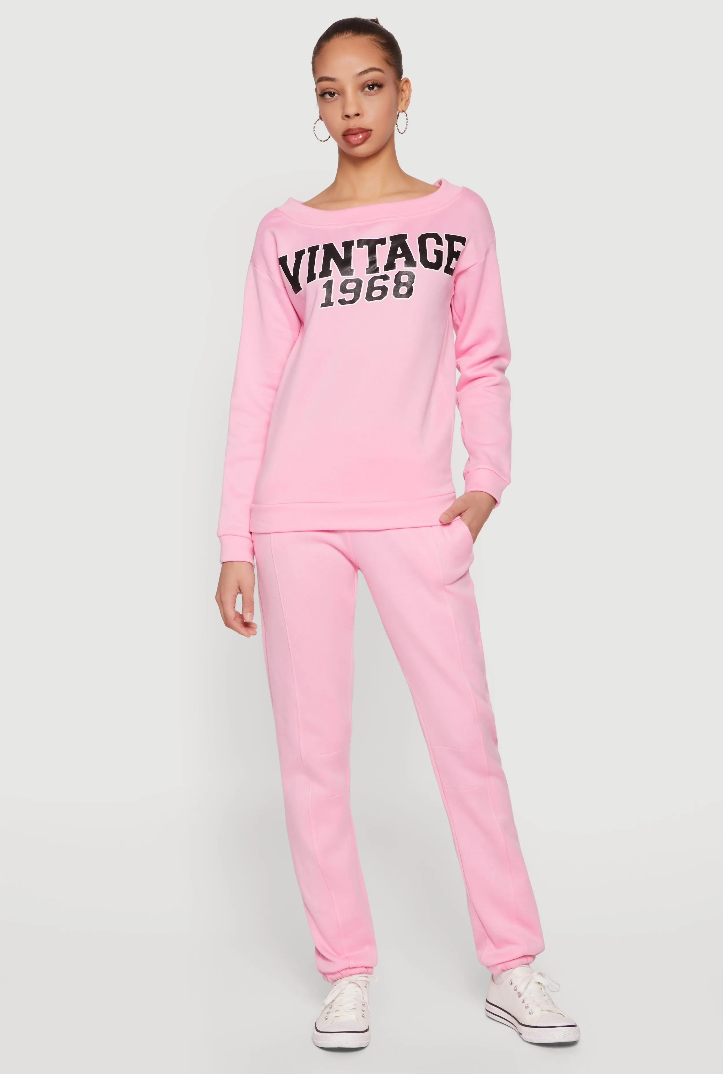 Solid High Waisted Pull On Sweatpants sold by Rainbow