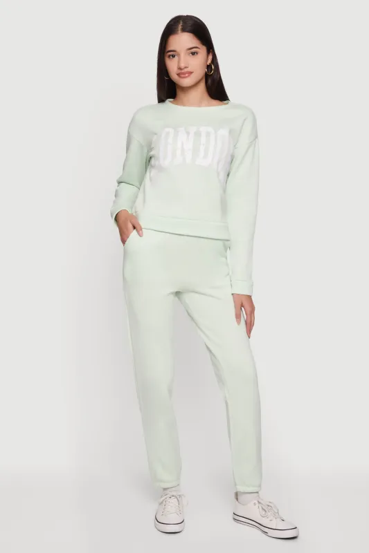 Solid Pull On Sweatpants made by Rainbow